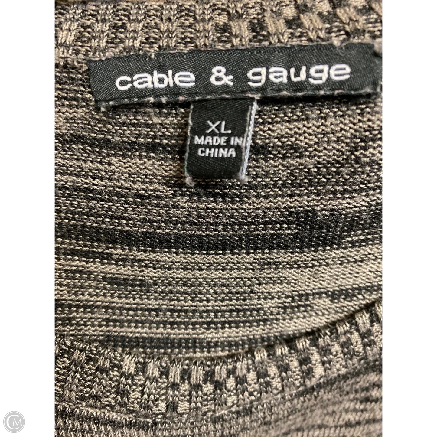 Top Long Sleeve By Cable And Gauge In Black, Size: Xl