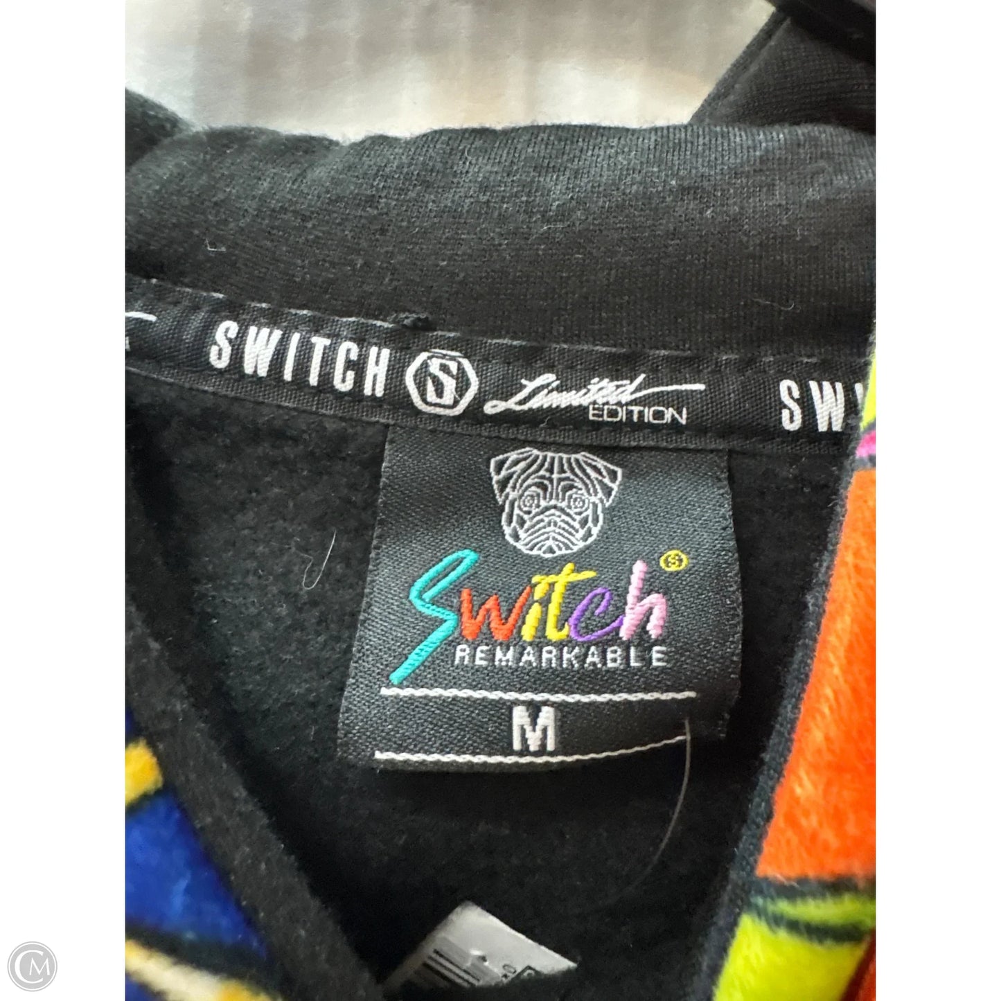 Sweatshirt Hoodie By Clothes Mentor In Black, Size: M