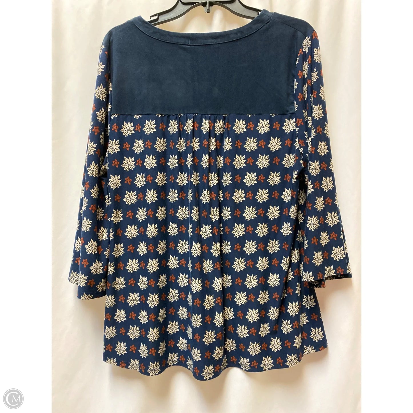 Top Long Sleeve By Style And Company In Navy, Size: L