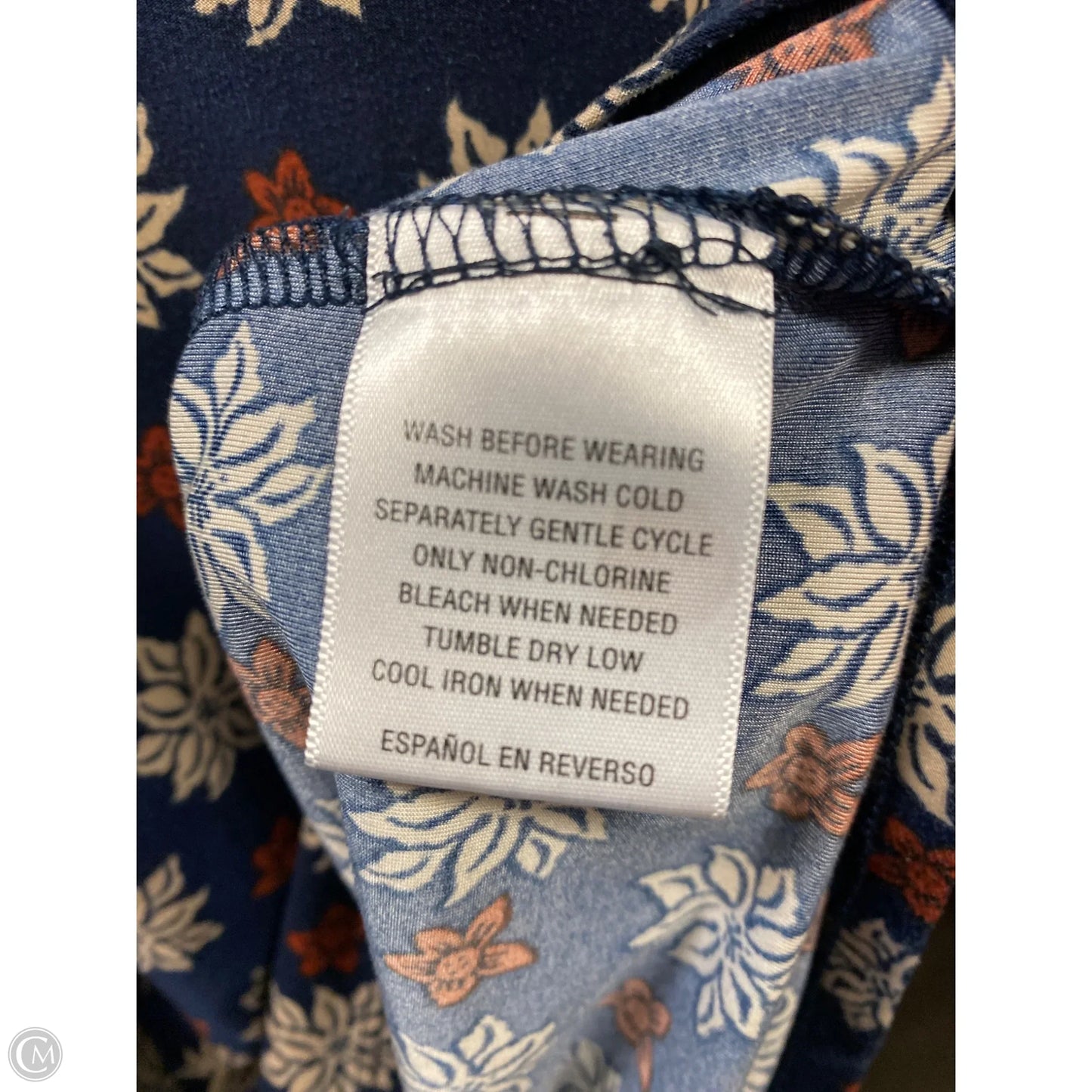 Top Long Sleeve By Style And Company In Navy, Size: L