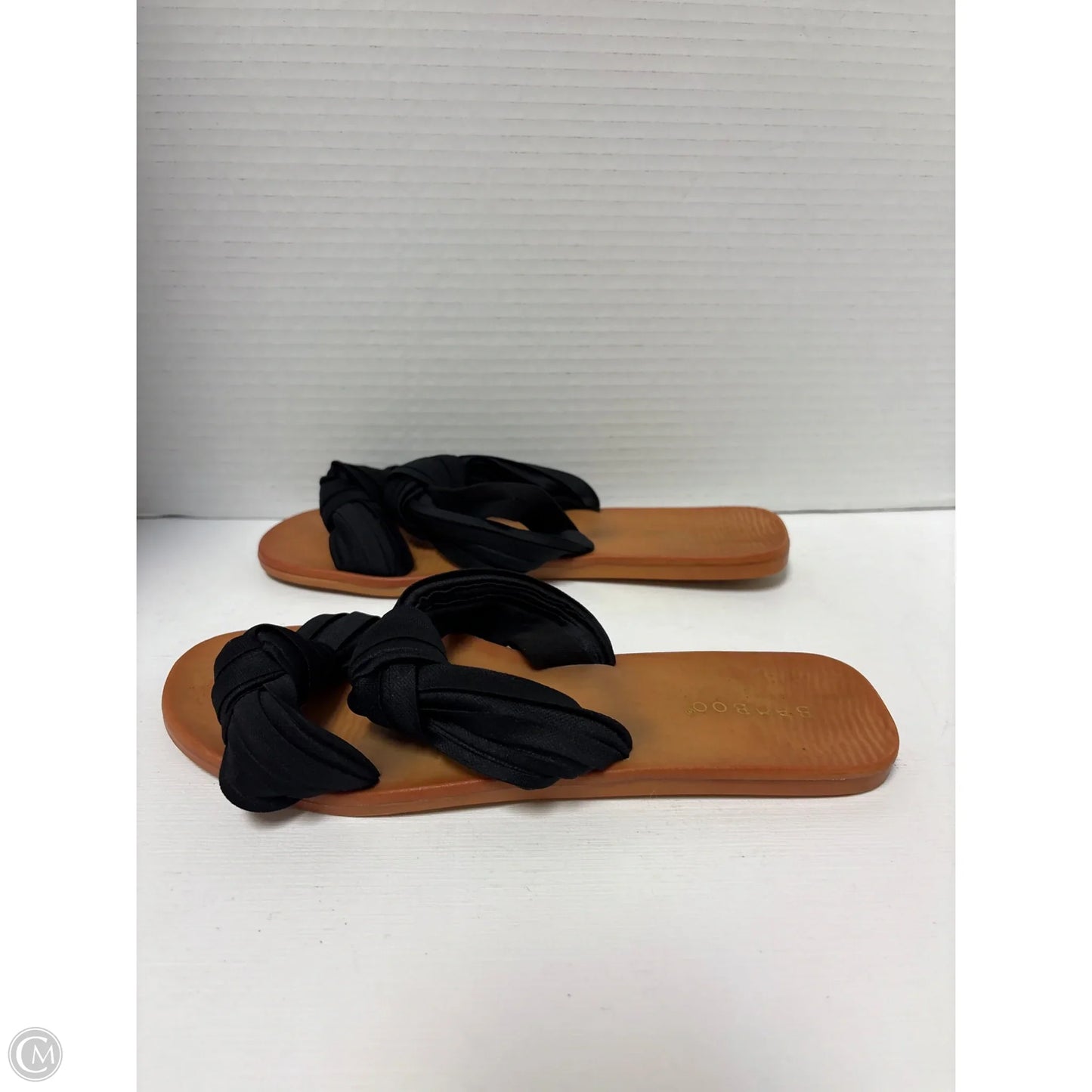 Sandals Flats By Bamboo In Black, Size: 6.5
