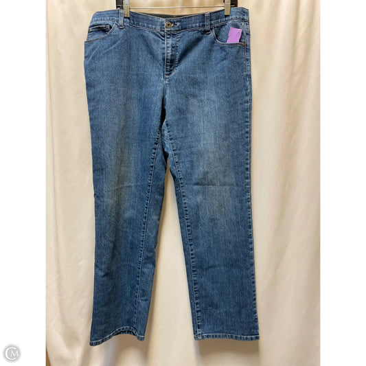 Jeans Straight By Cj Banks In Blue Denim, Size: 16