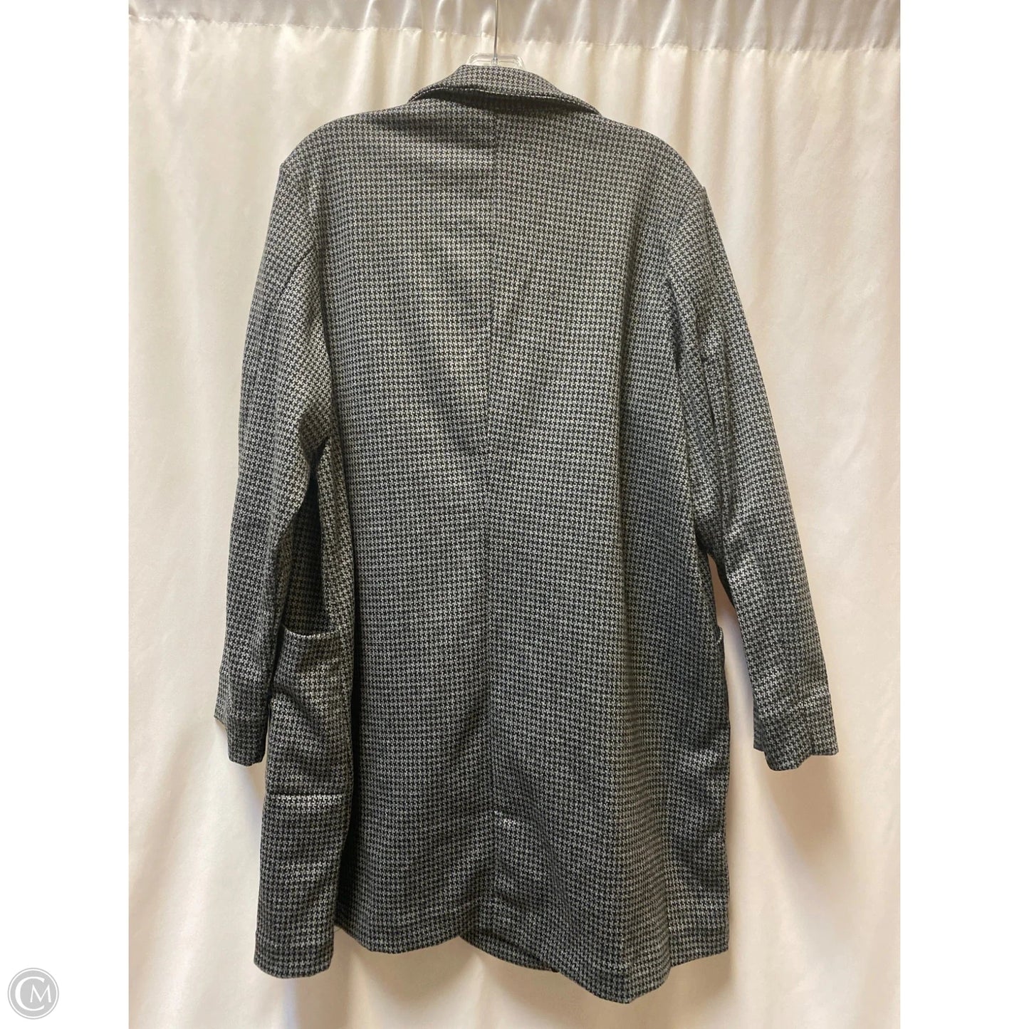 Coat Peacoat By Philosophy In Black & Grey, Size: 1x