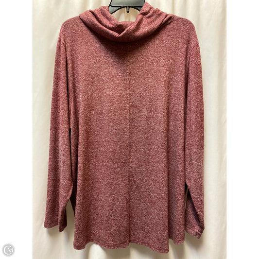 Top Long Sleeve By Max Studio In Maroon, Size: 3x