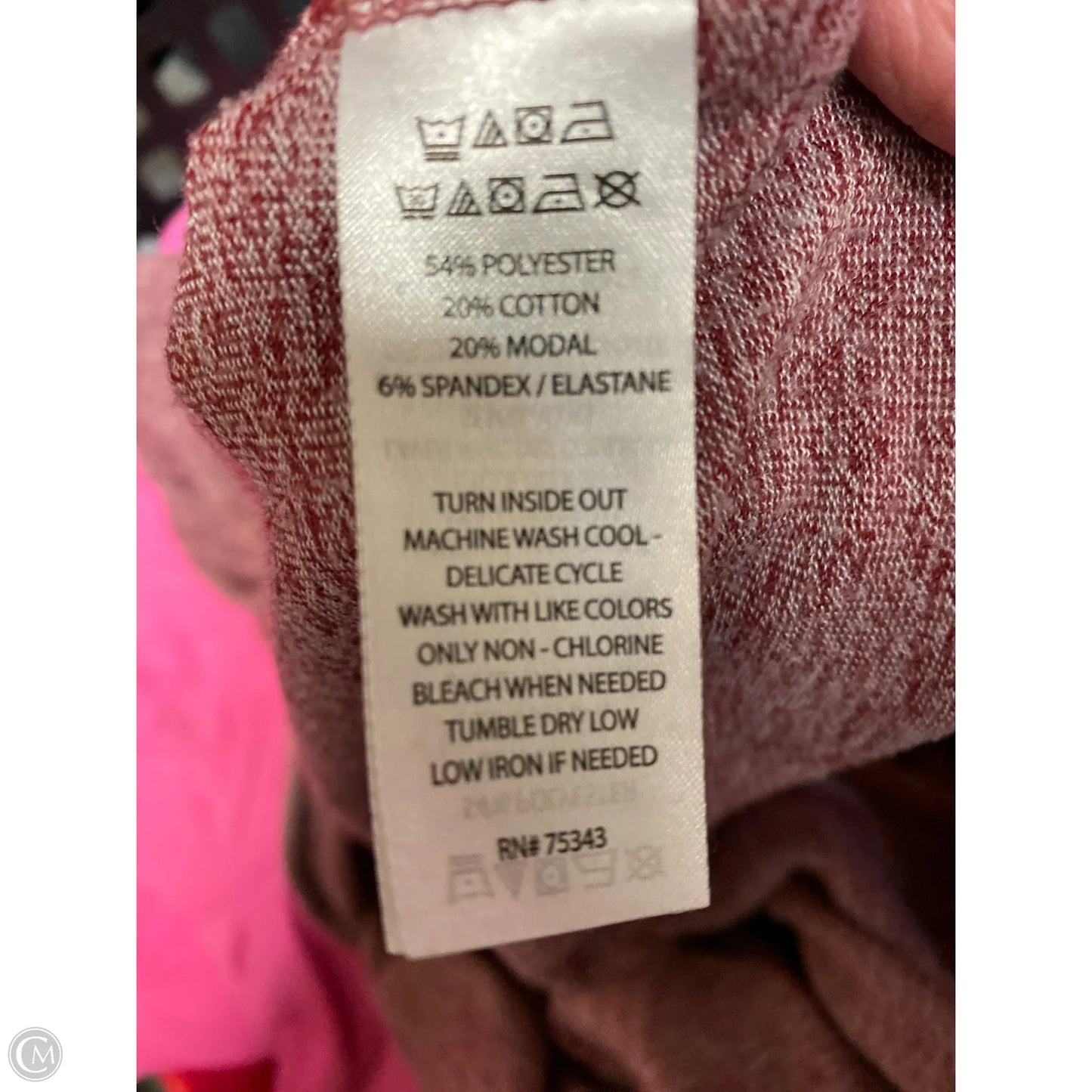 Top Long Sleeve By Max Studio In Maroon, Size: 3x