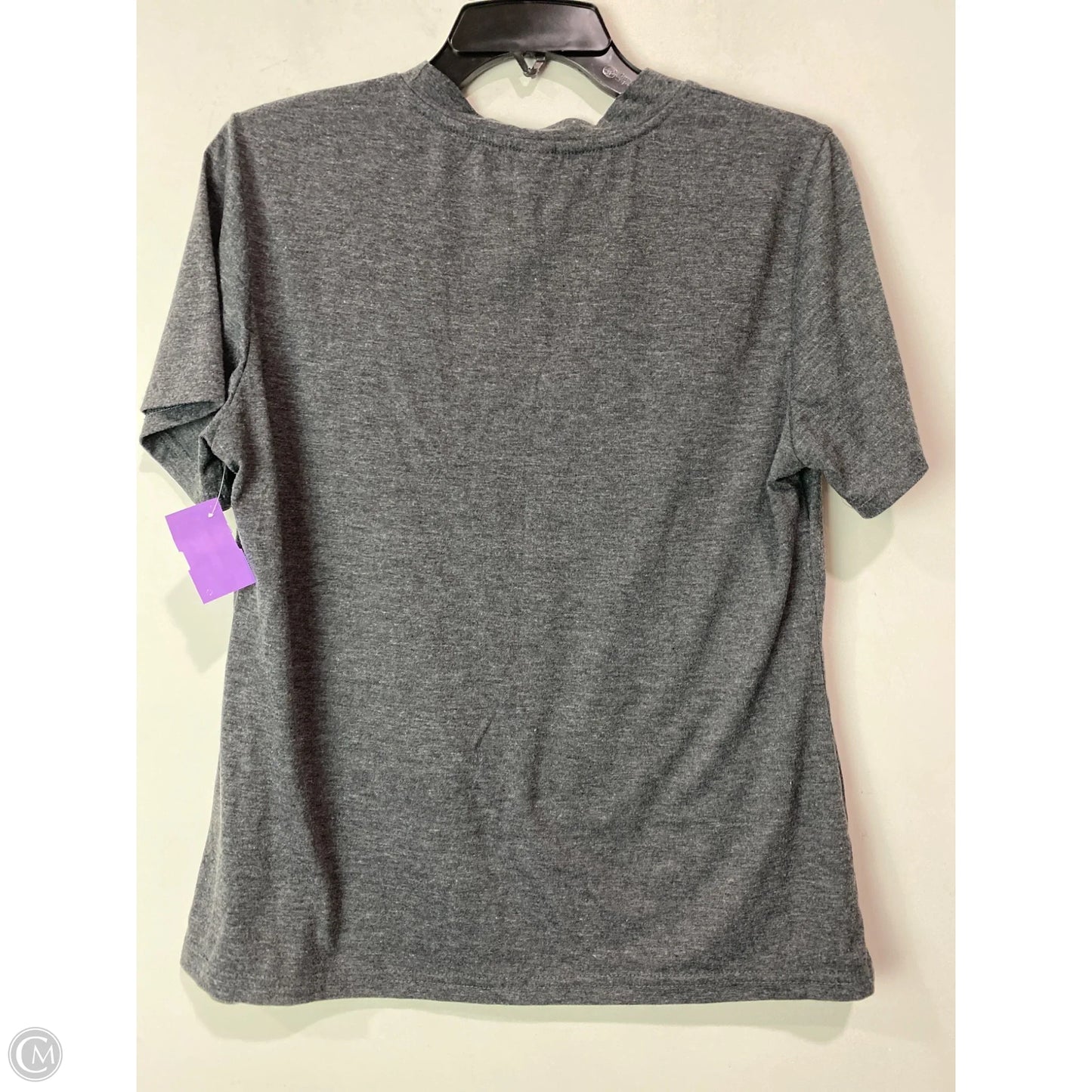 Top Short Sleeve By Shein In Grey, Size: M