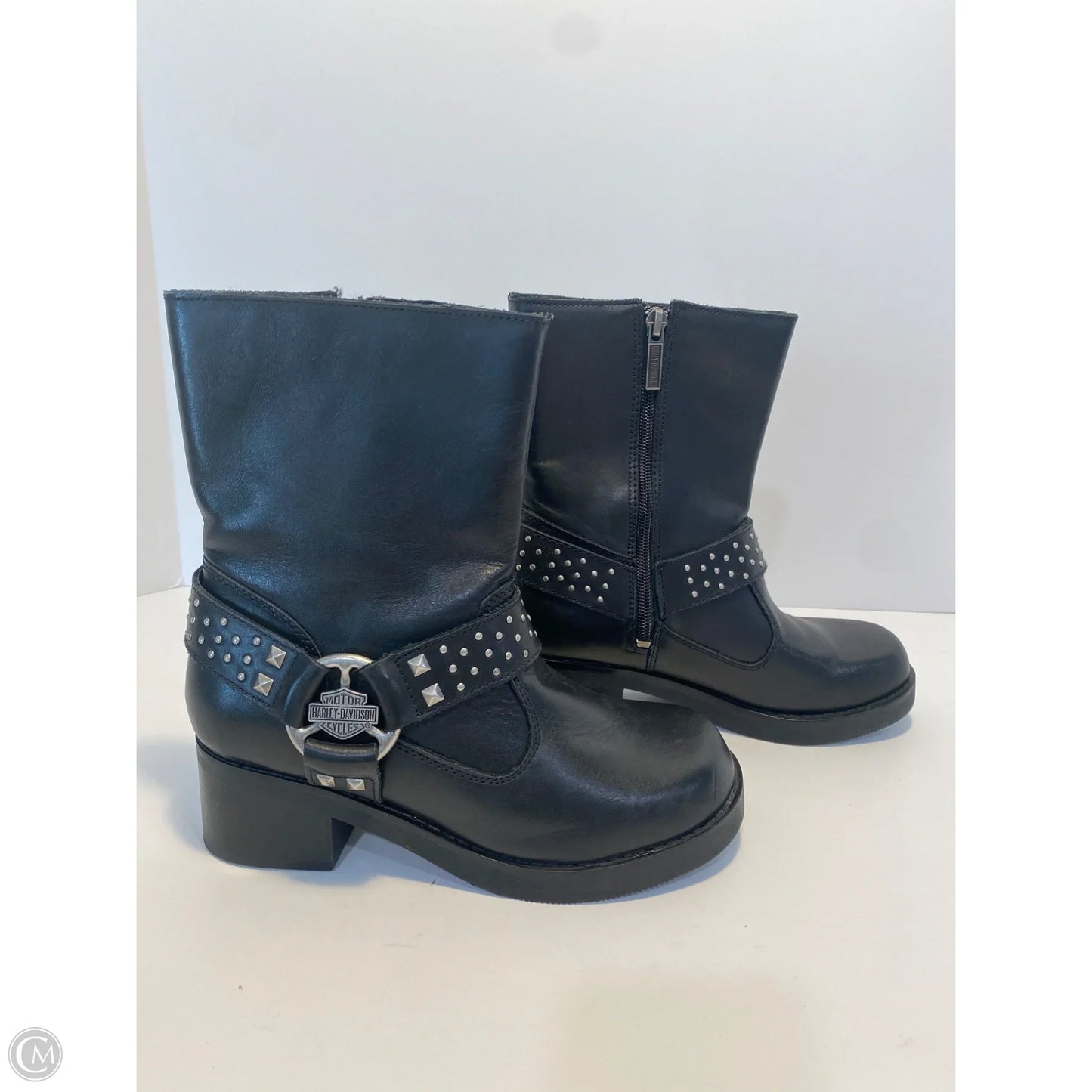 Boots Ankle Flats By Harley Davidson In Black, Size: 6