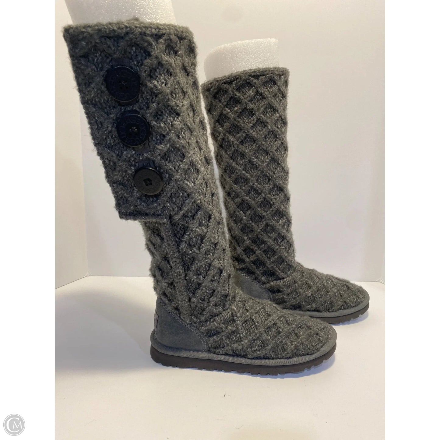 Boots Designer By Ugg In Grey, Size: 5