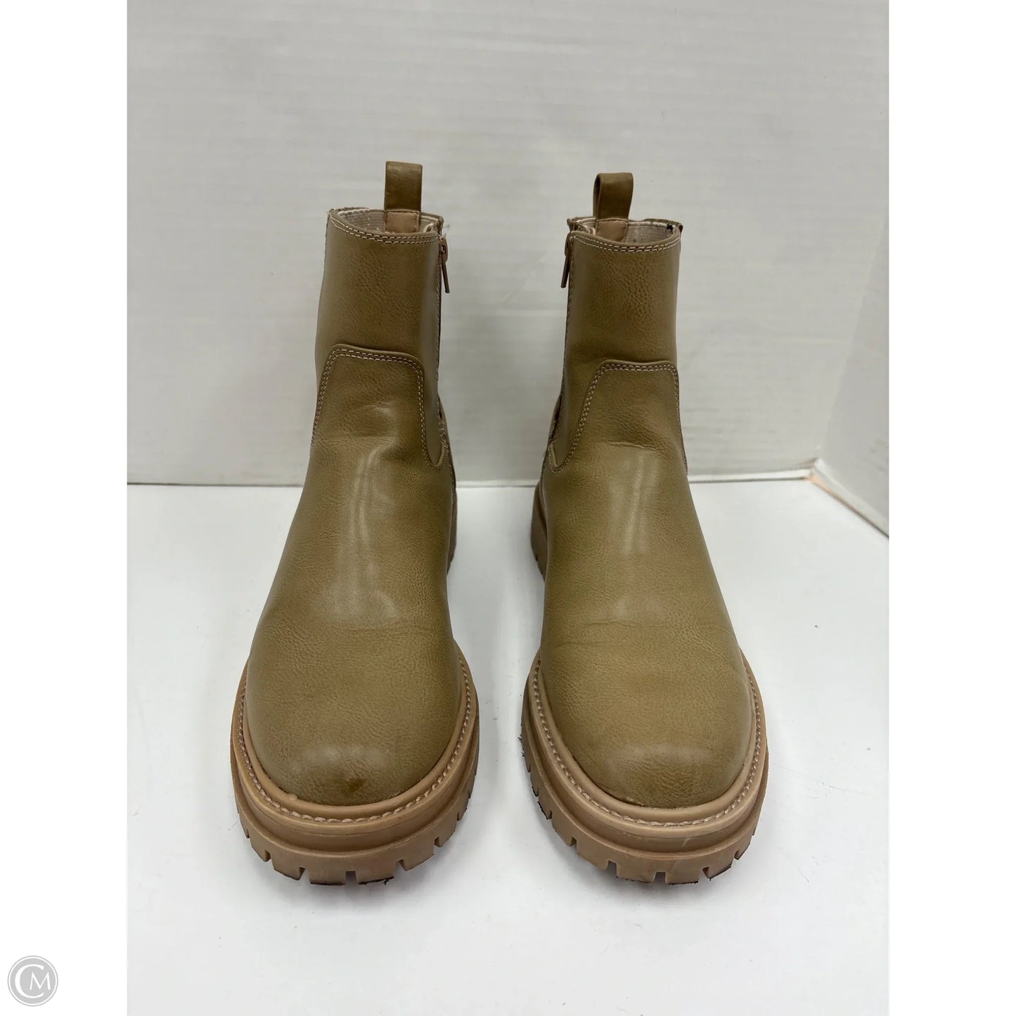 Boots Ankle Flats By Time And Tru In Green, Size: 11