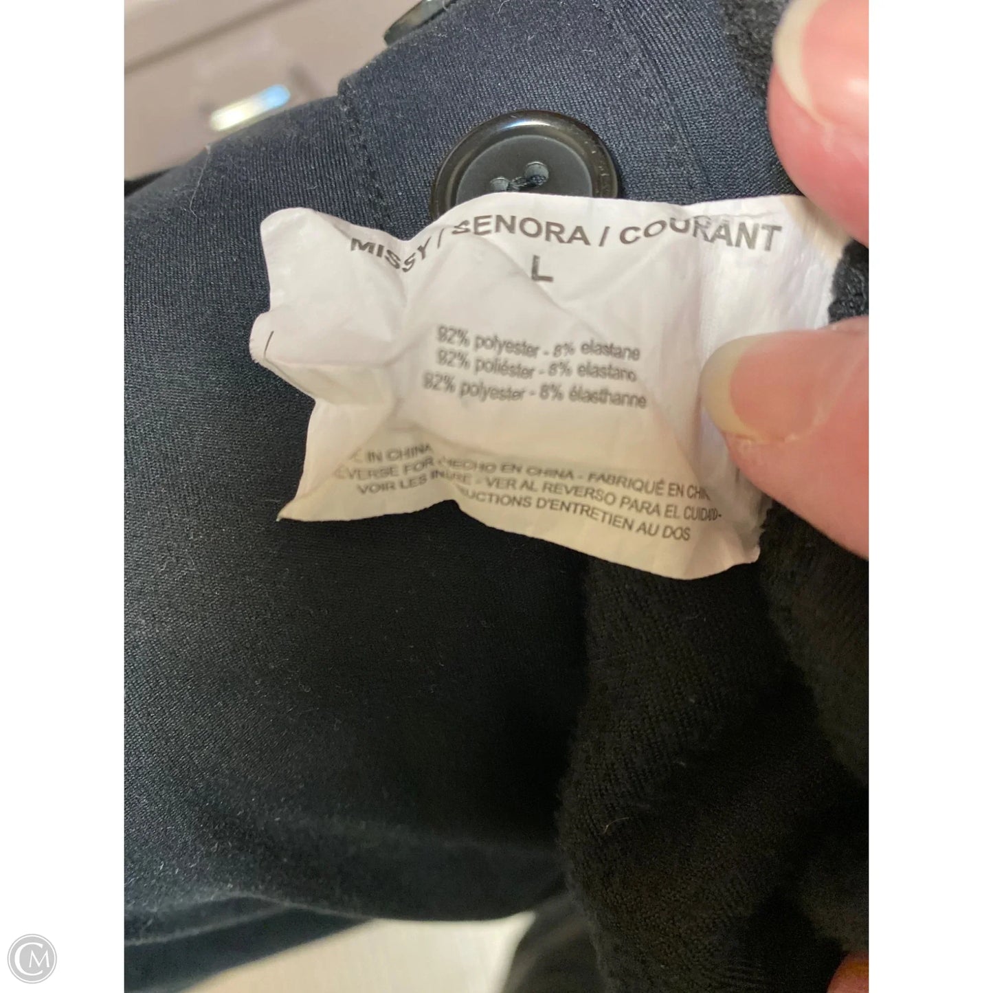 Pants Lounge By Gloria Vanderbilt In Black, Size: L