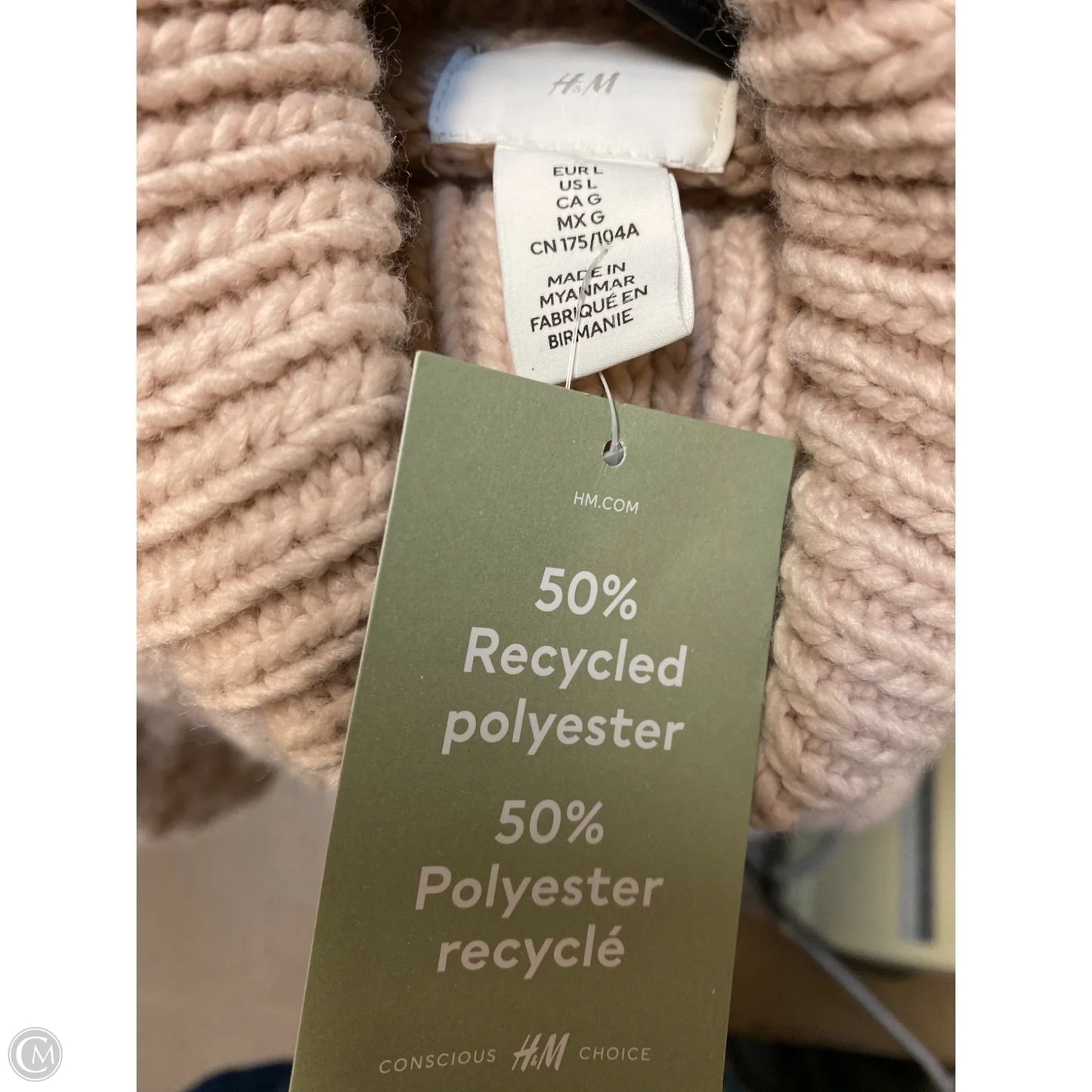 Sweater By H&m In Tan, Size: L