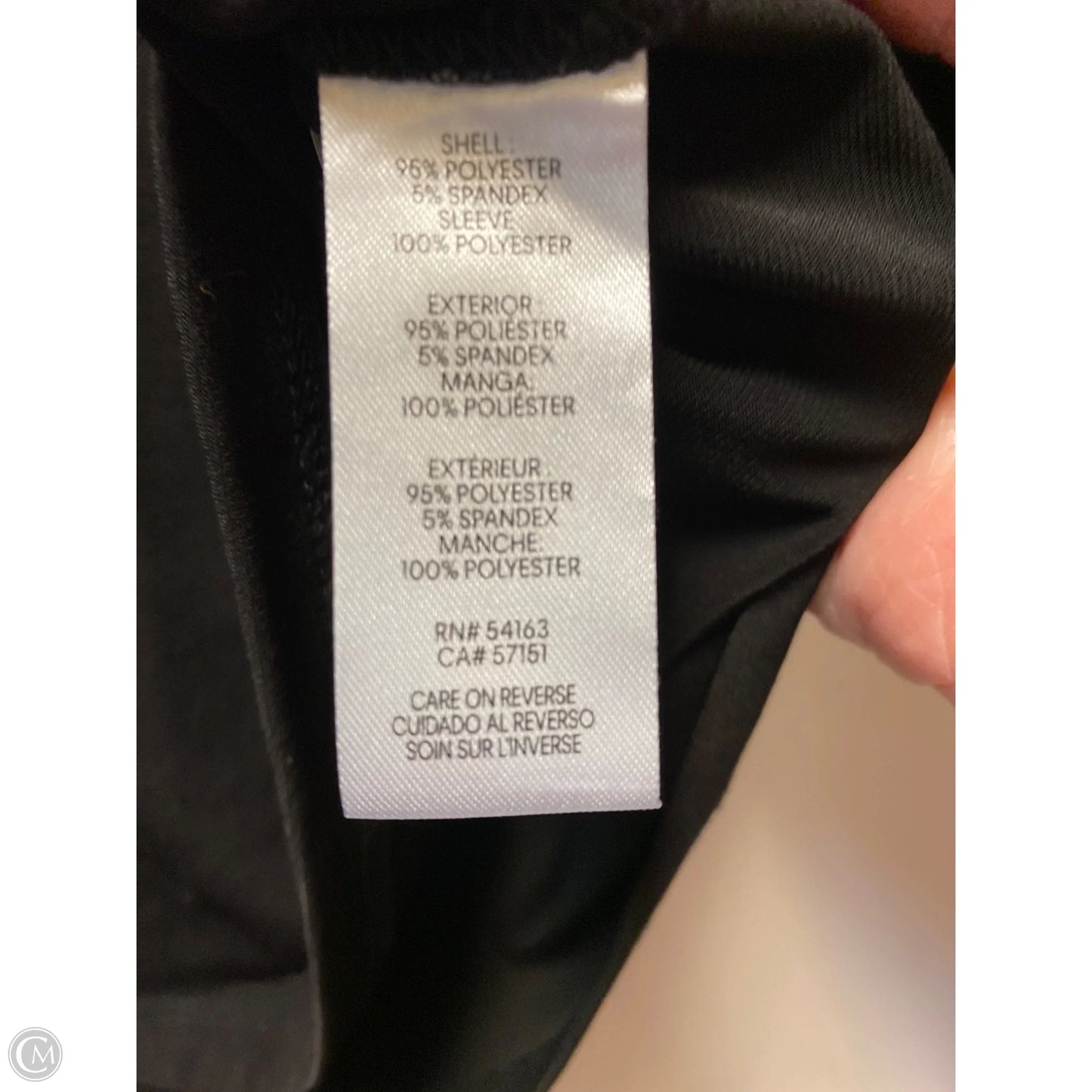 Top Short Sleeve By Calvin Klein In Black, Size: L