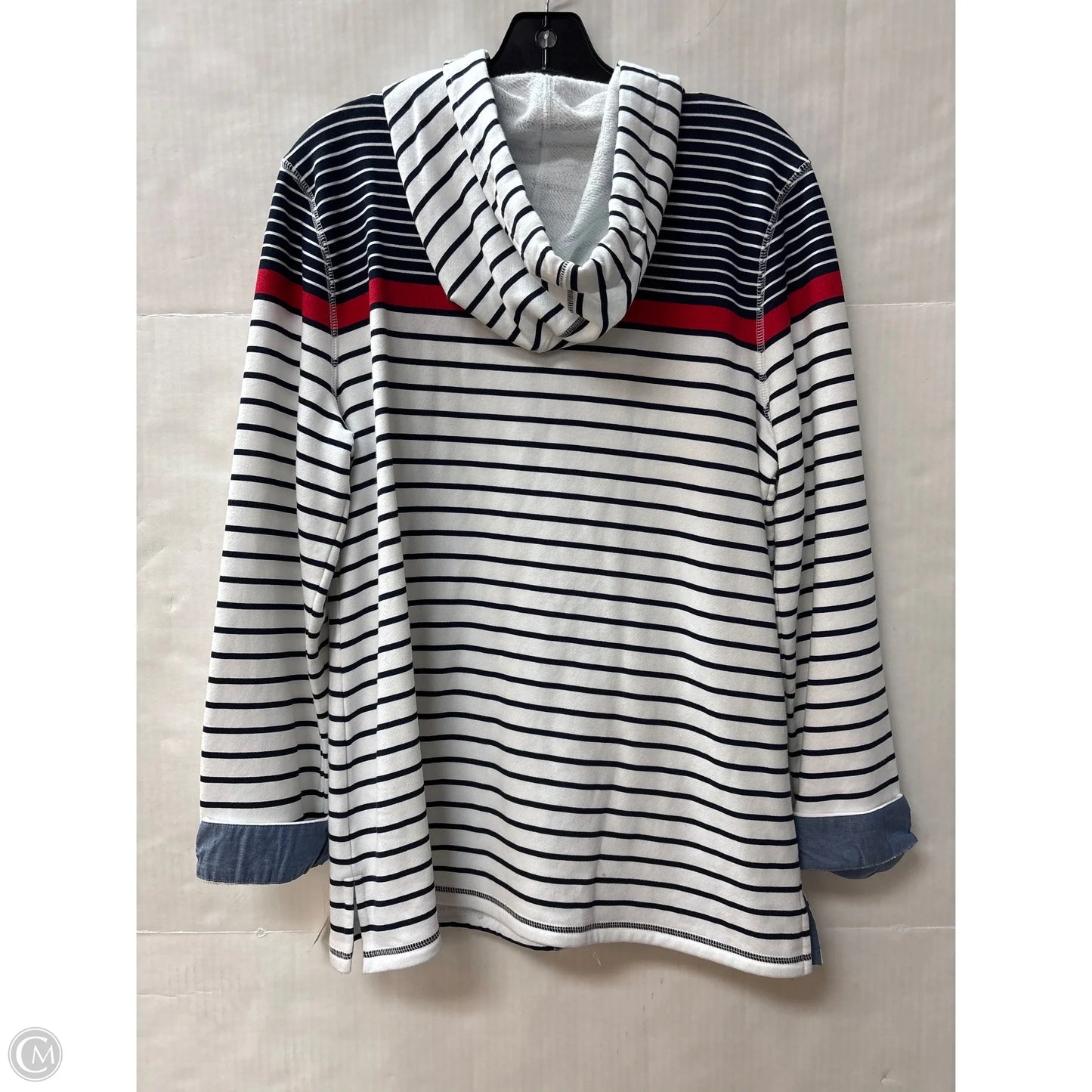 Sweatshirt Hoodie By Talbots In Blue, Size: L