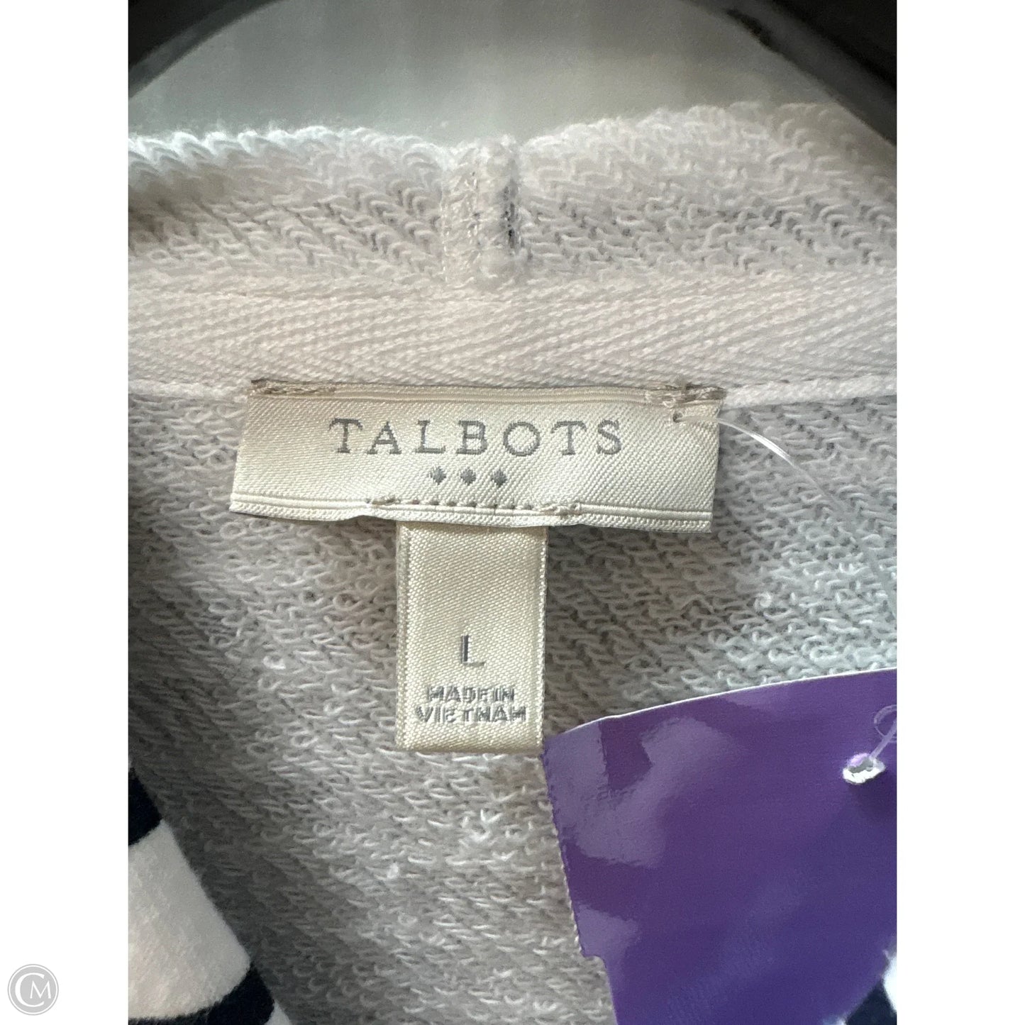 Sweatshirt Hoodie By Talbots In Blue, Size: L