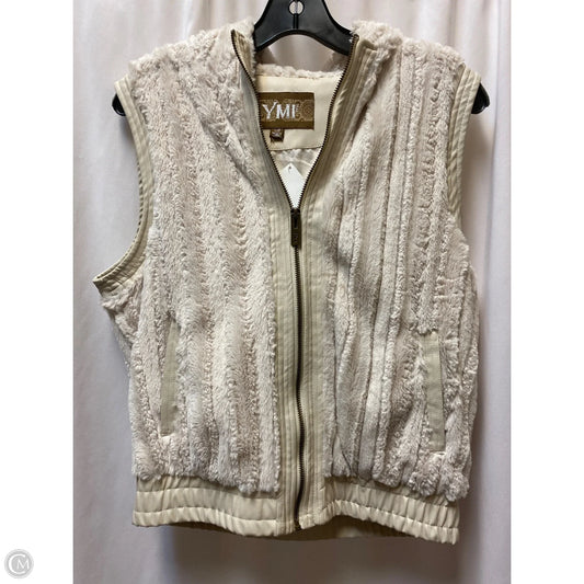 Vest Faux Fur & Sherpa By Ymi In Tan, Size: L