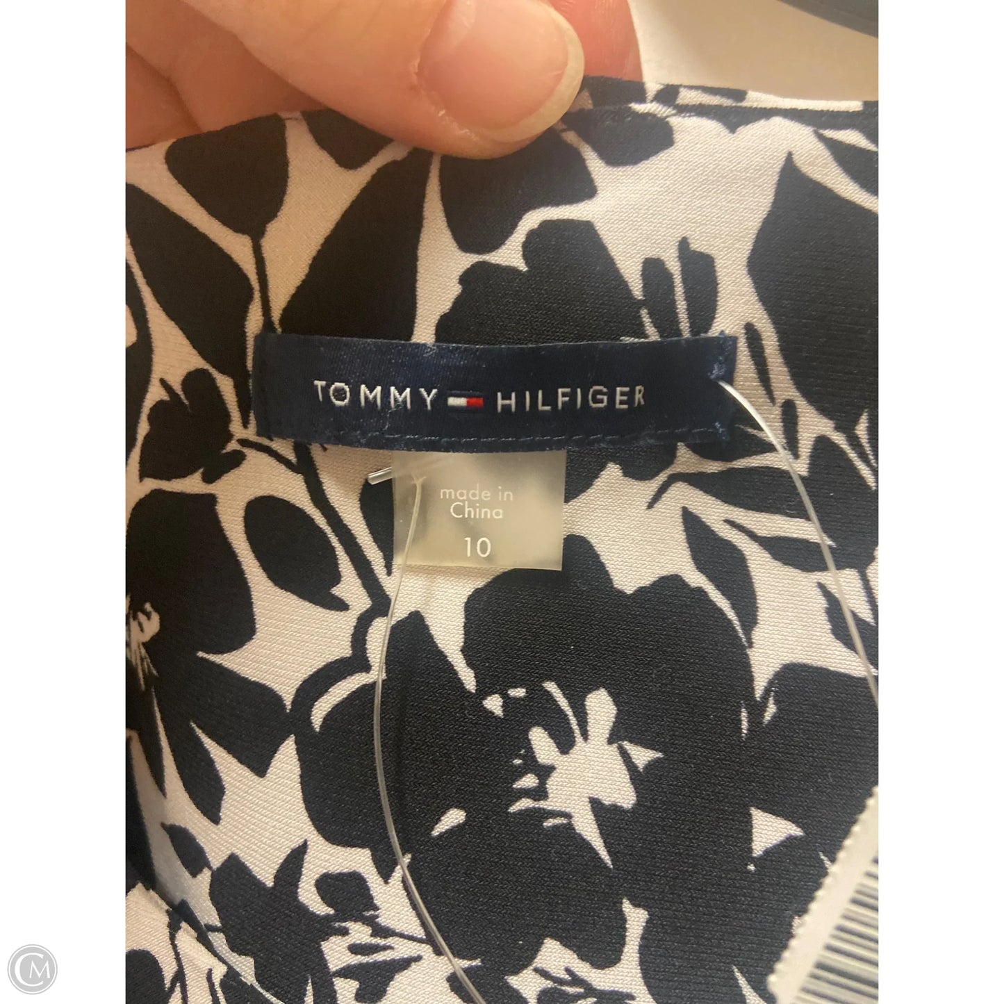 Dress Casual Midi By Tommy Hilfiger In Black & White, Size: M