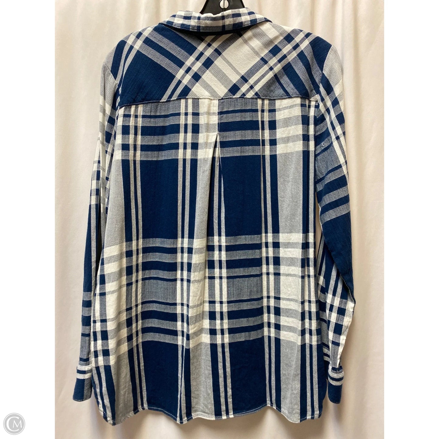 Top Long Sleeve By Liz Claiborne In Blue, Size: L