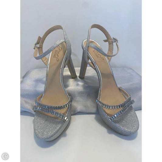 Shoes Heels Stiletto By Badgley Mischka In Silver, Size: 9