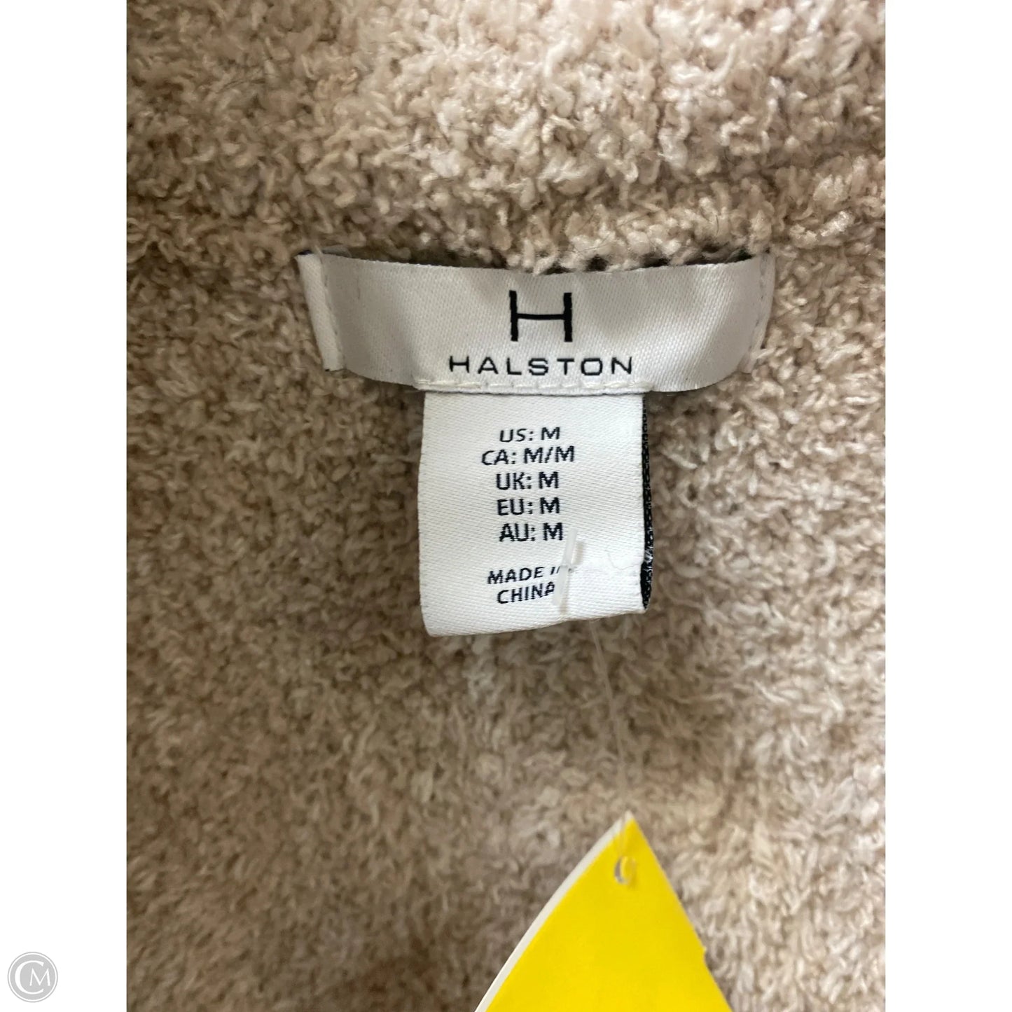 Cardigan Designer By Halston In Tan, Size: M