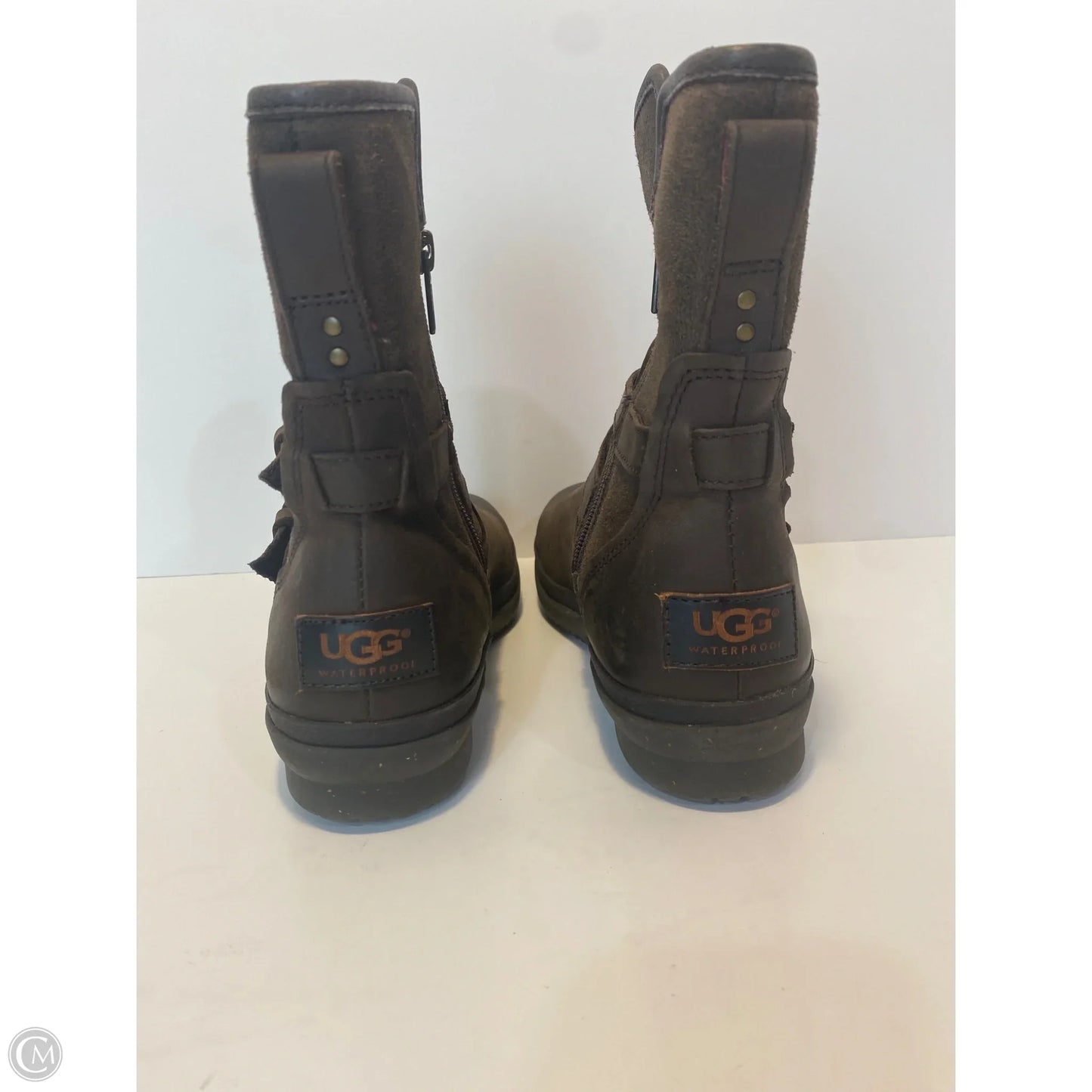 Boots Designer By Ugg In Brown, Size: 6.5