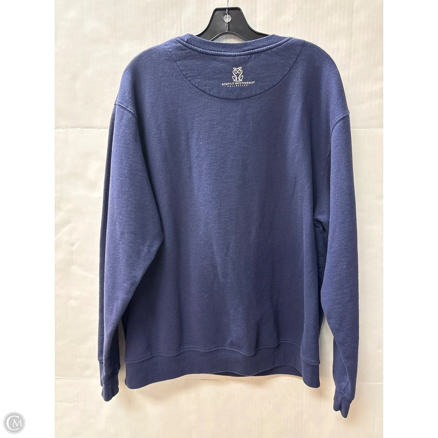 Sweatshirt Crewneck By Simply Southern In Navy, Size: L