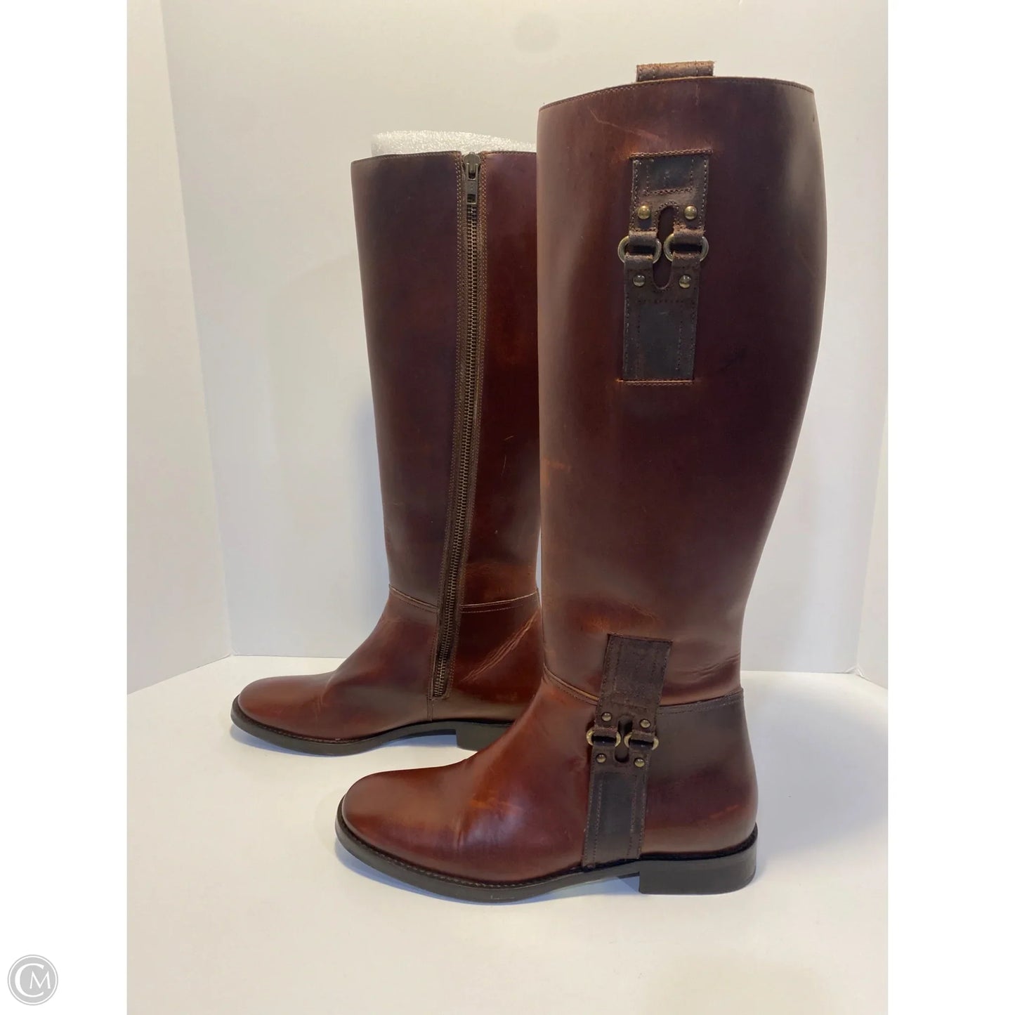 Boots Knee Flats By Cole-haan In Brown, Size: 8