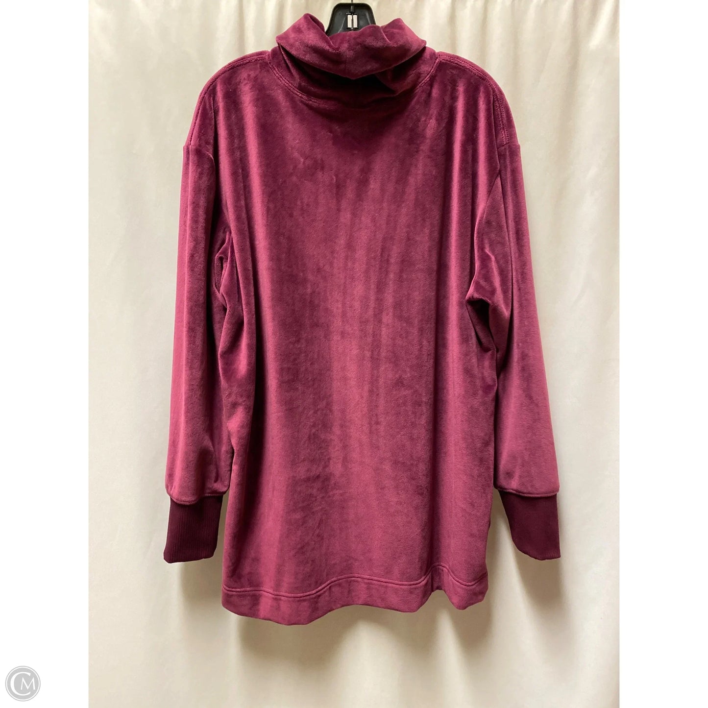 Top Long Sleeve By Athletic Works In Maroon, Size: Xxl
