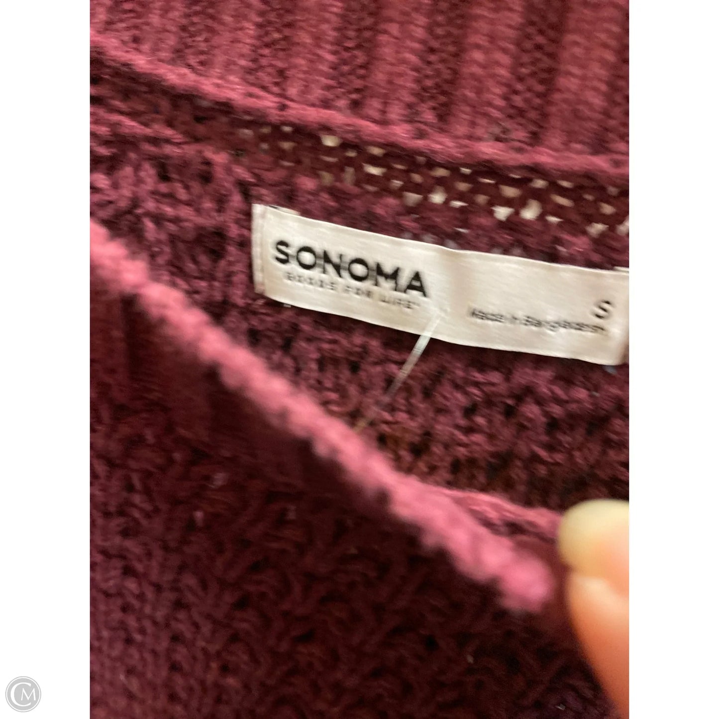 Sweater By Sonoma In Maroon, Size: S