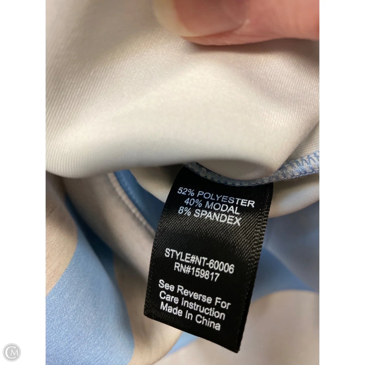 Top Long Sleeve By As Revival In Blue & Grey, Size: L