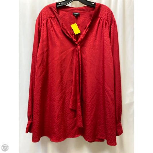 Top Long Sleeve By Torrid In Red, Size: 4x