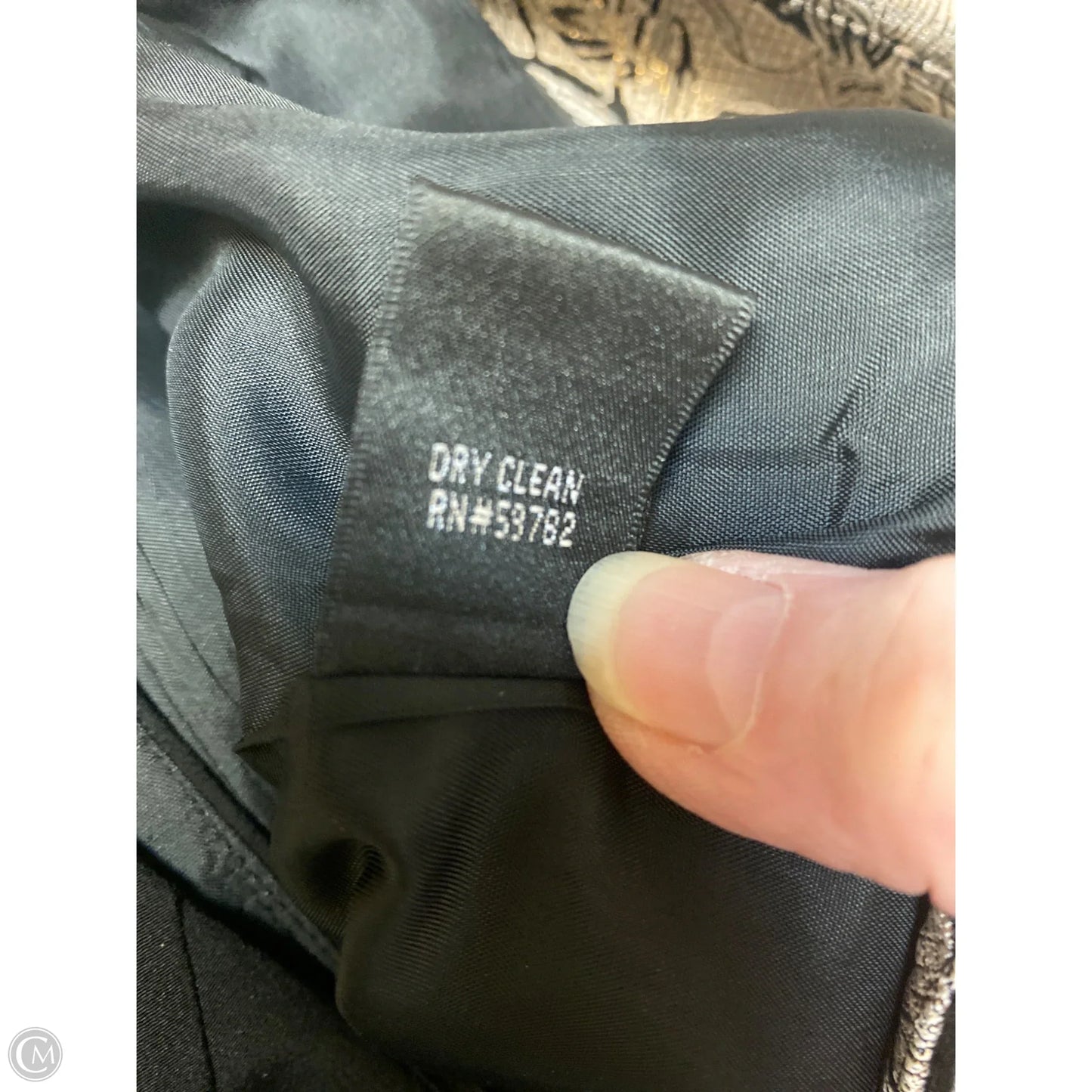 Dress Set 2pc By Adrianna Papell In Black & Gold, Size: M