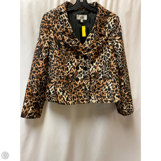 Blazer By Le Suit In Animal Print, Size: L
