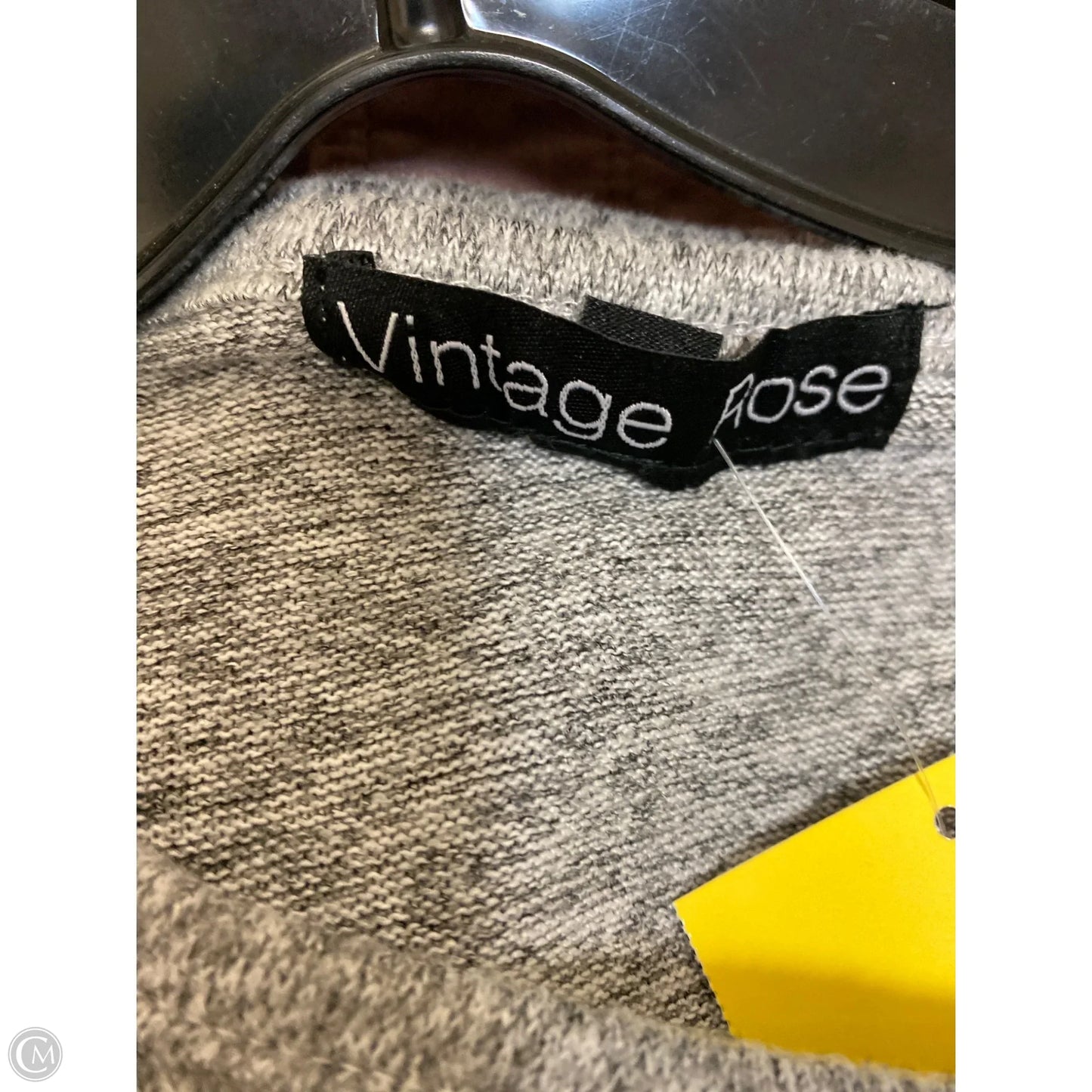 Top Long Sleeve By Vintage In Grey, Size: S