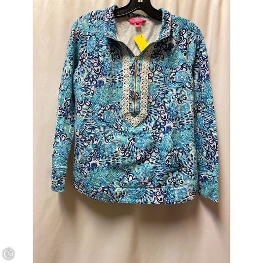 Top Long Sleeve Designer By Lilly Pulitzer In Blue, Size: S