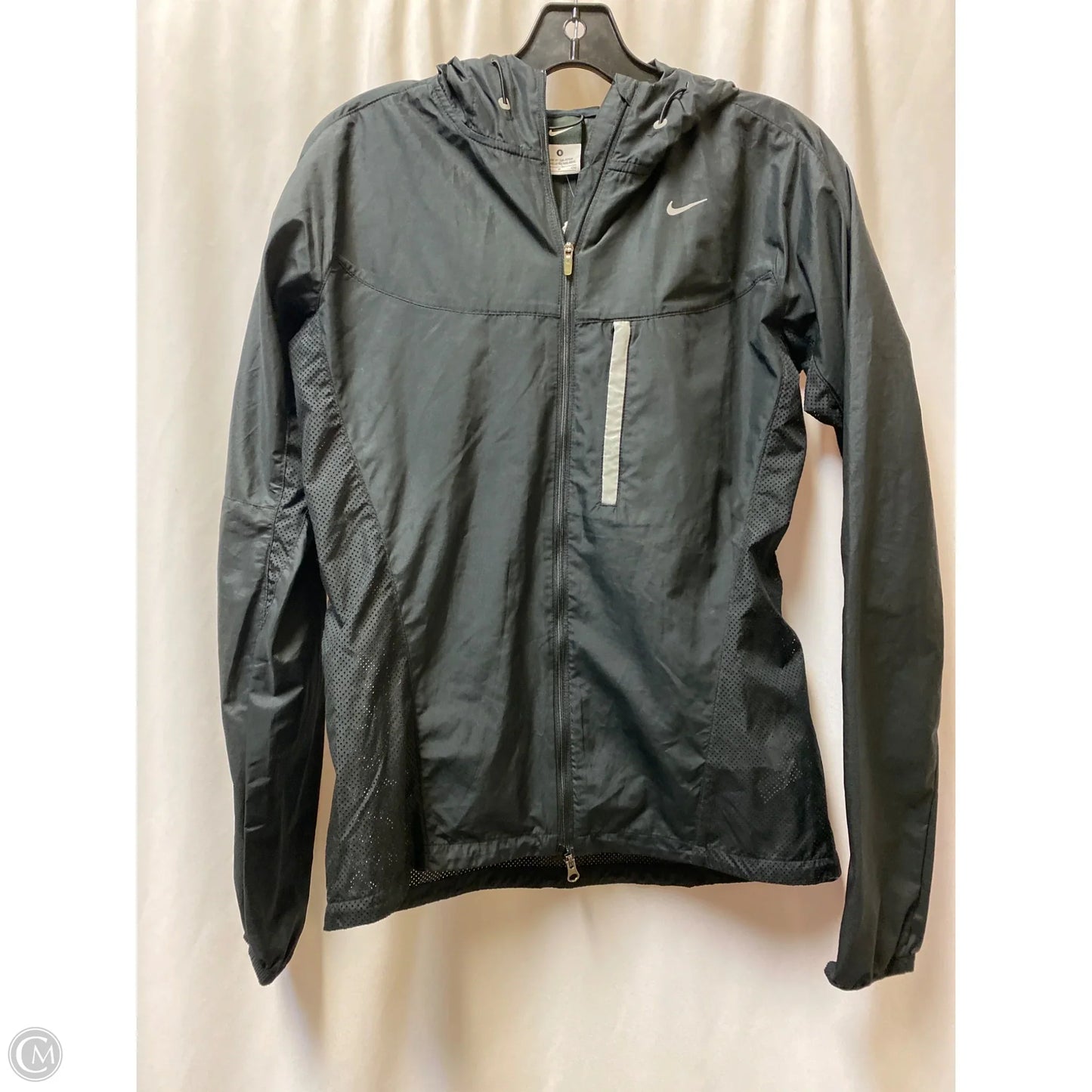Athletic Jacket By Nike In Black, Size: S