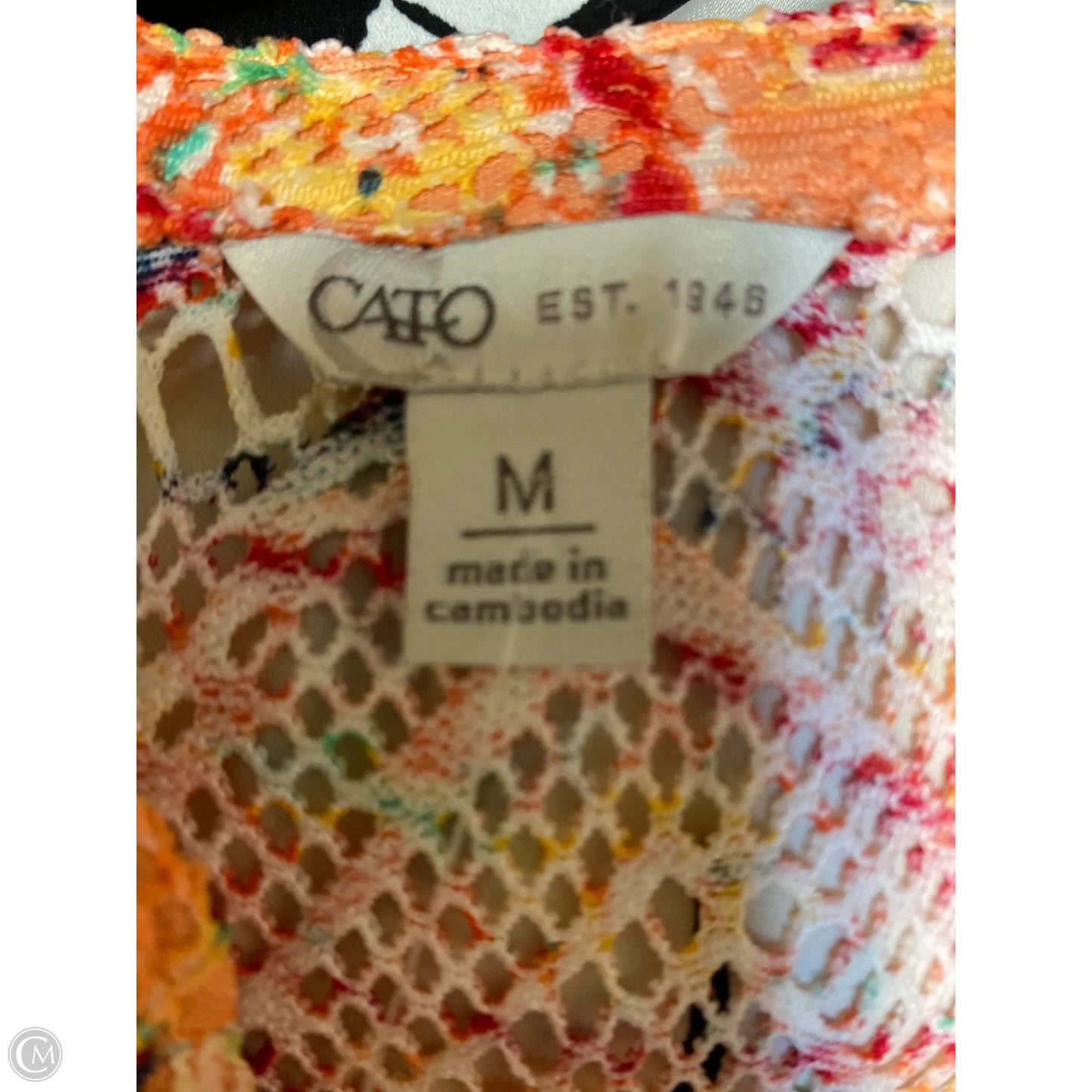 Top Long Sleeve By Cato In Peach, Size: M