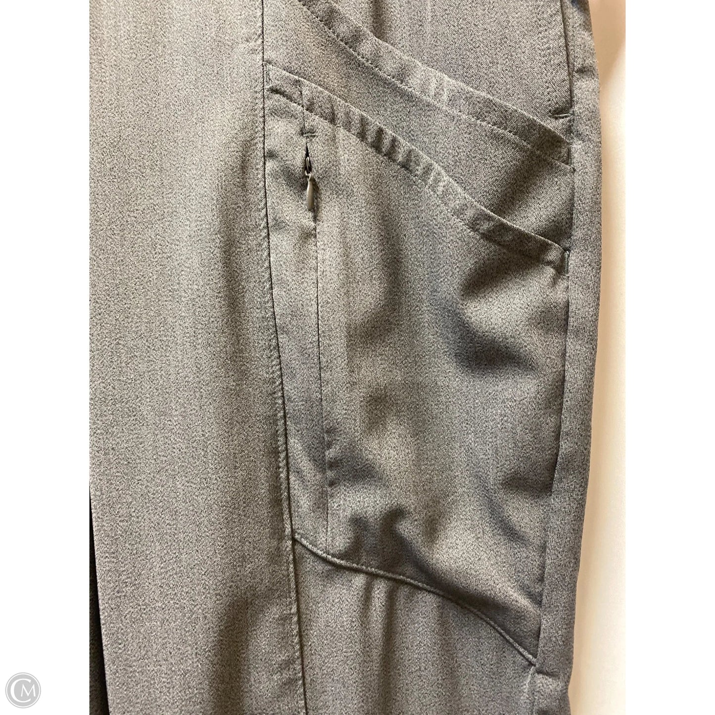 Athletic Leggings By Originality In Grey, Size: Xl