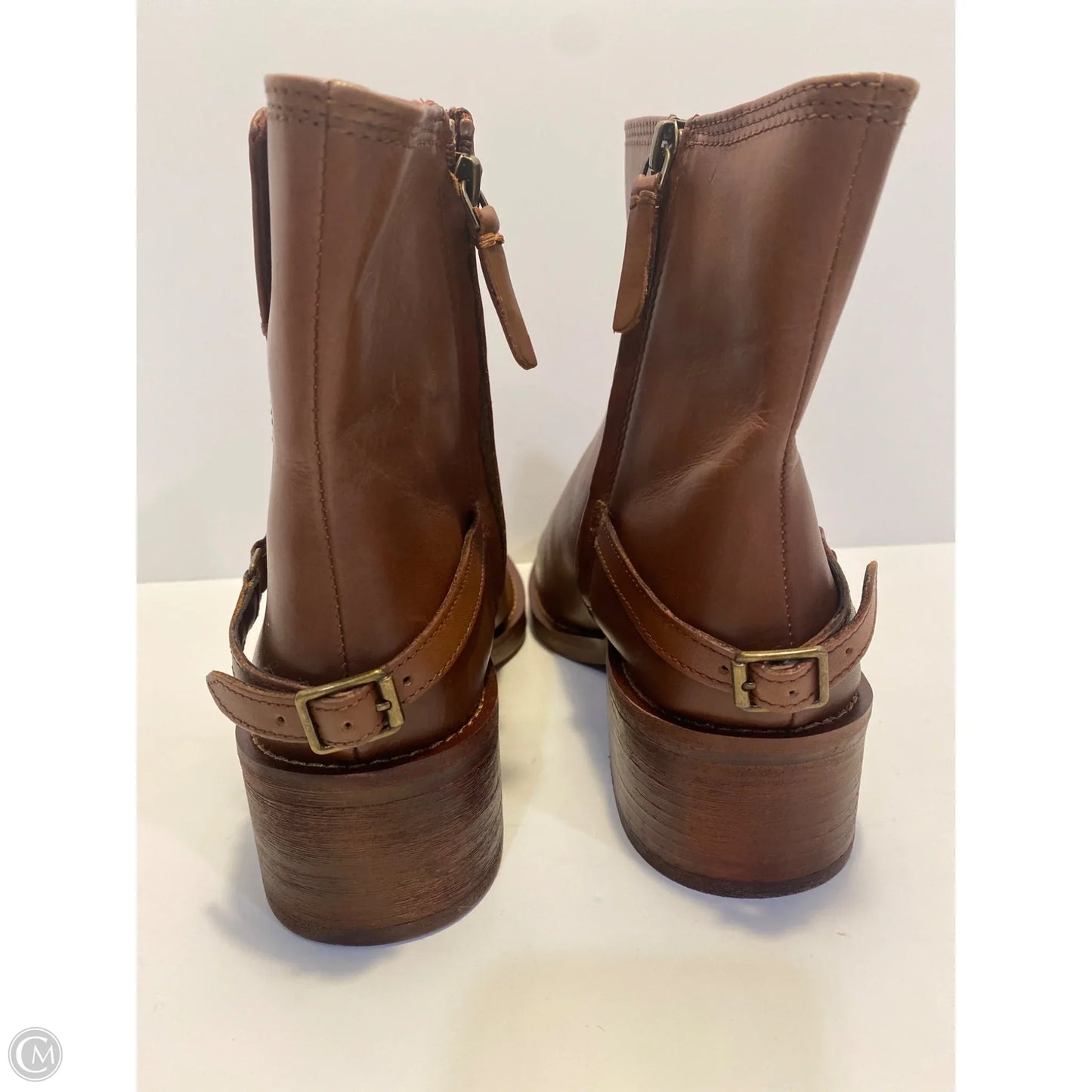 Boots Ankle Flats By Franco Sarto In Brown, Size: 9.5