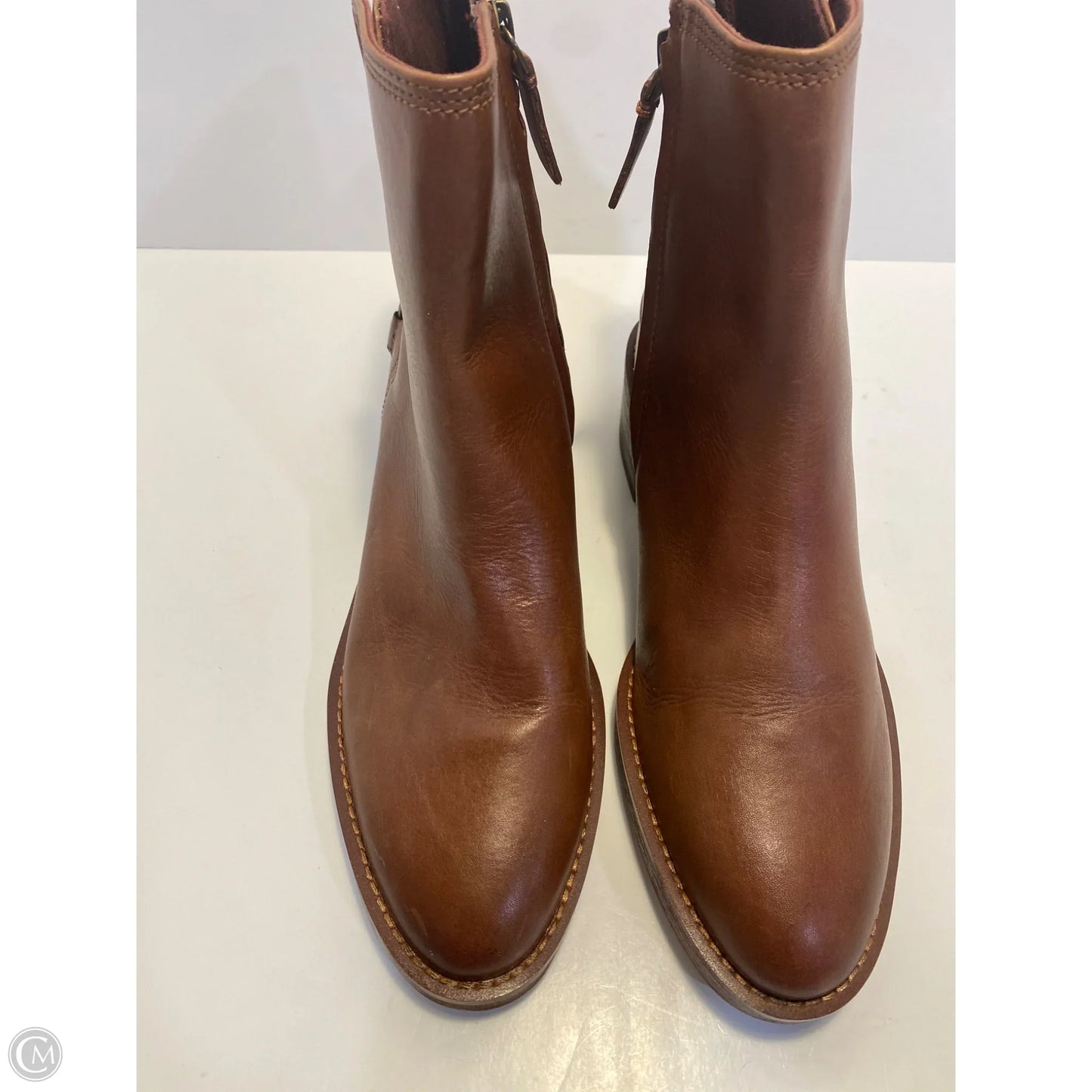 Boots Ankle Flats By Franco Sarto In Brown, Size: 9.5