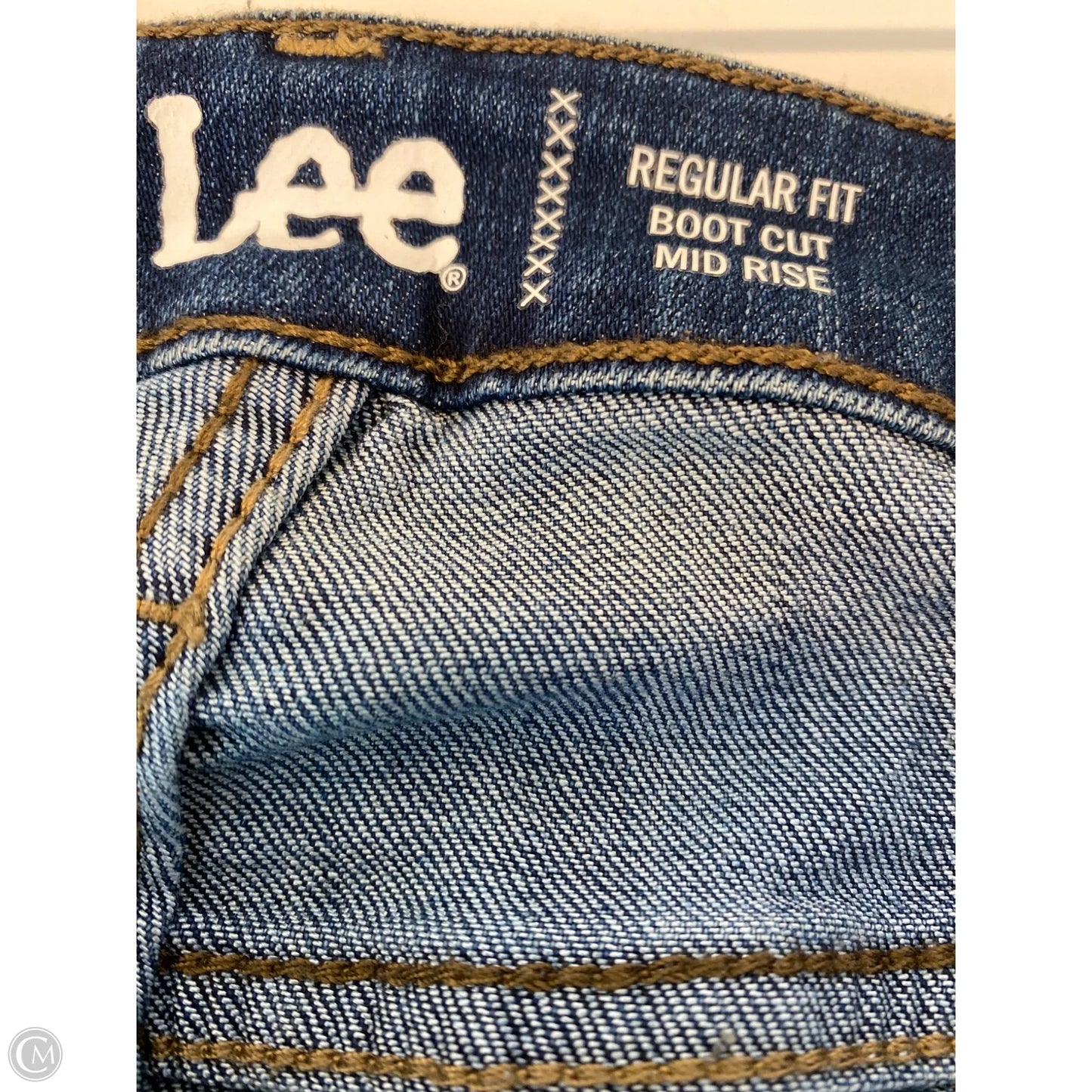 Jeans Boot Cut By Lee In Blue Denim, Size: 24