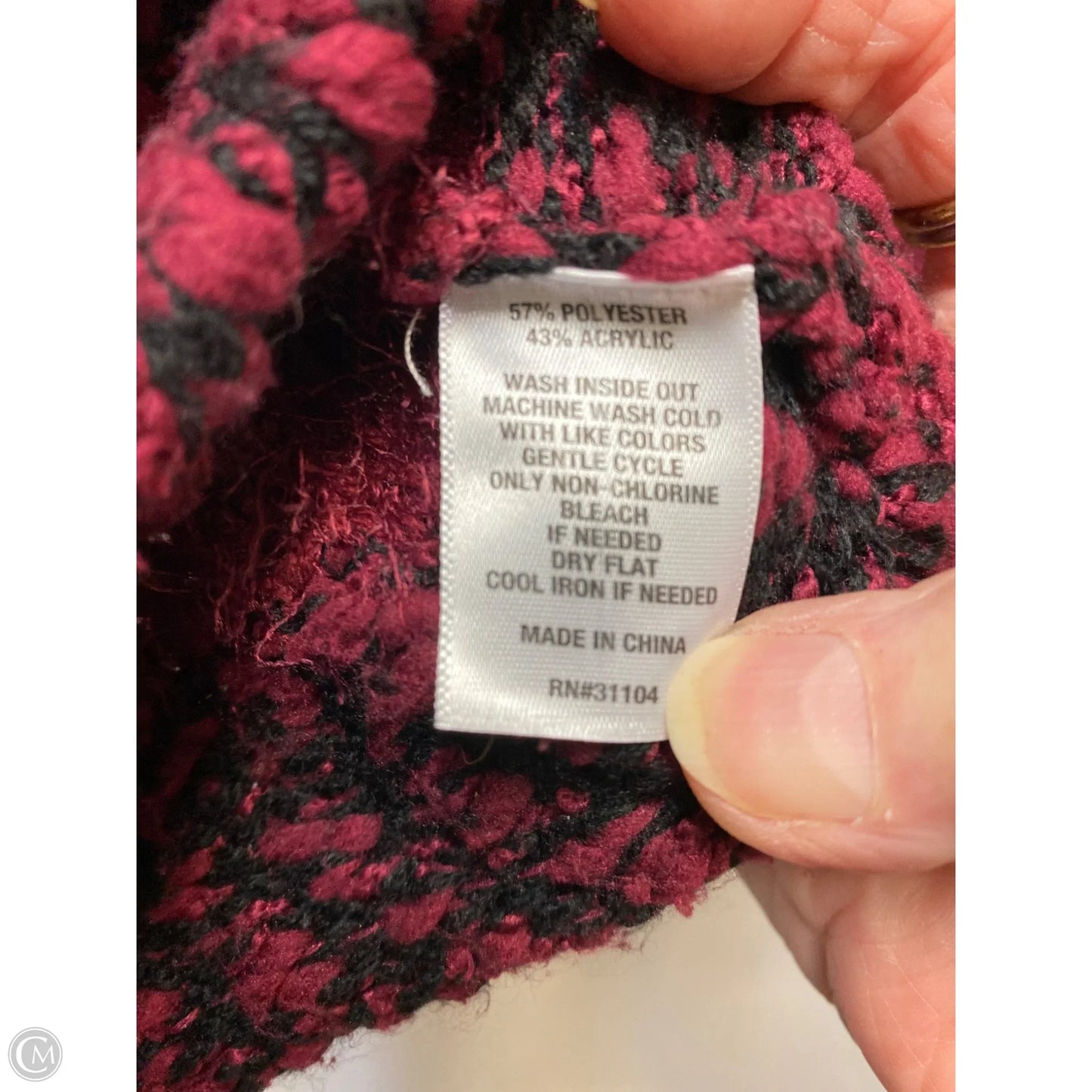 Sweater By New Directions In Maroon, Size: S