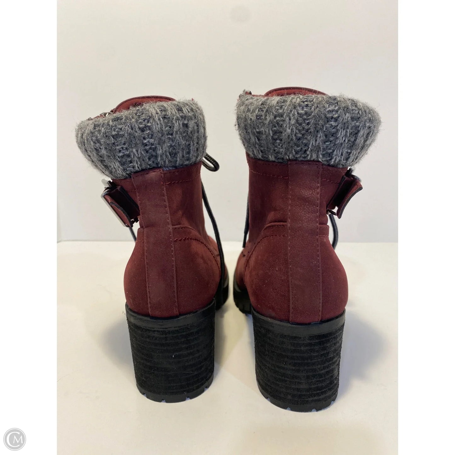 Boots Hiking By Mia In Maroon, Size: 8