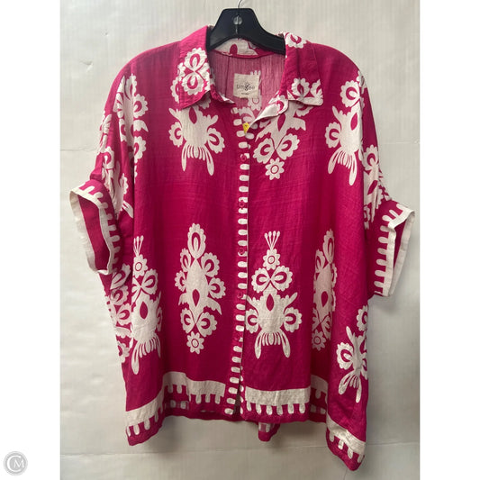 Top Short Sleeve By Umgee In Pink, Size: S