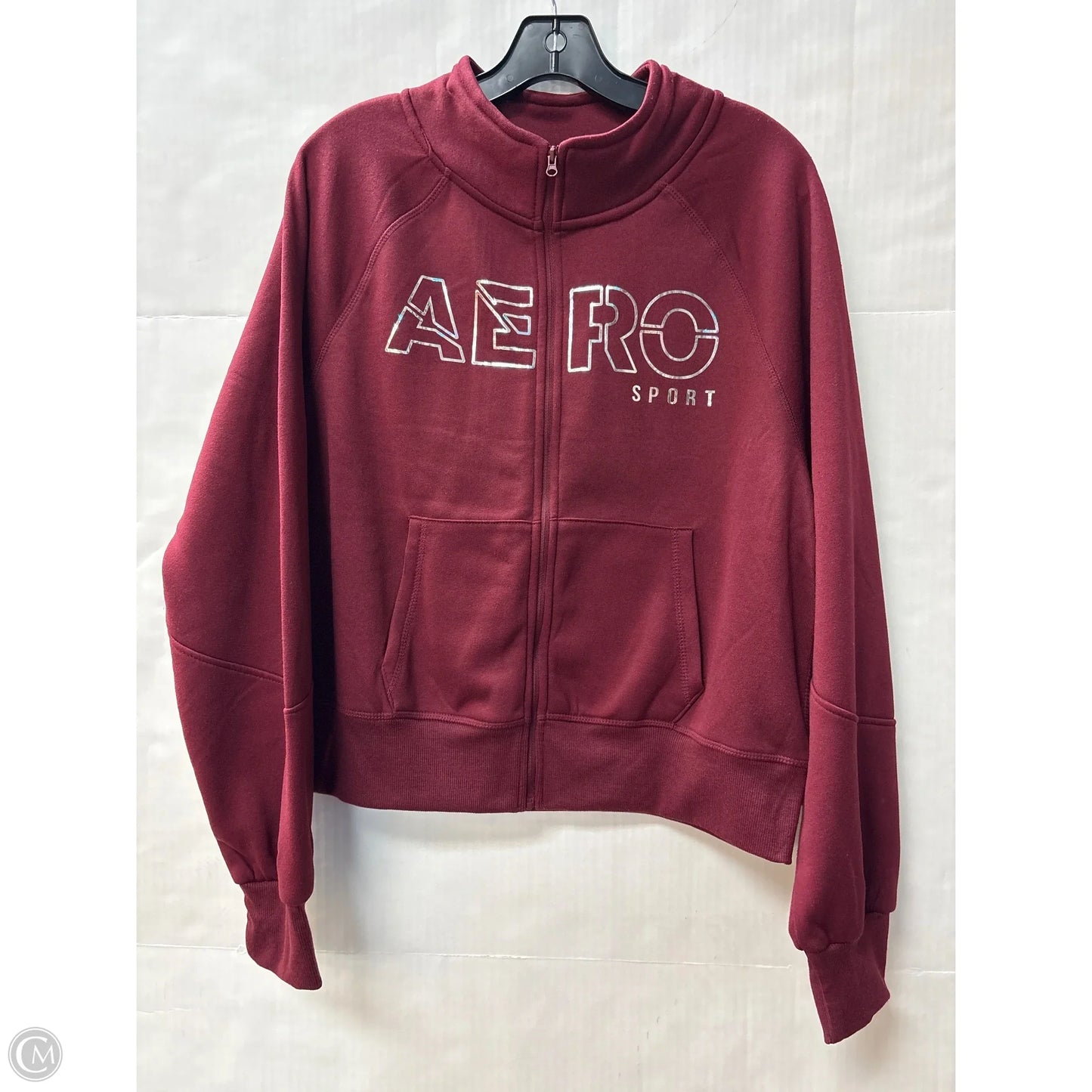 Sweatshirt Collar By Aeropostale In Maroon, Size: L