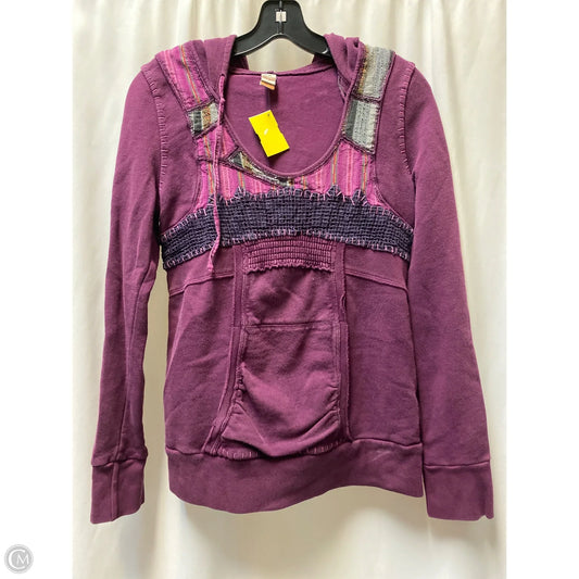 Sweatshirt Hoodie By Free People In Purple, Size: L