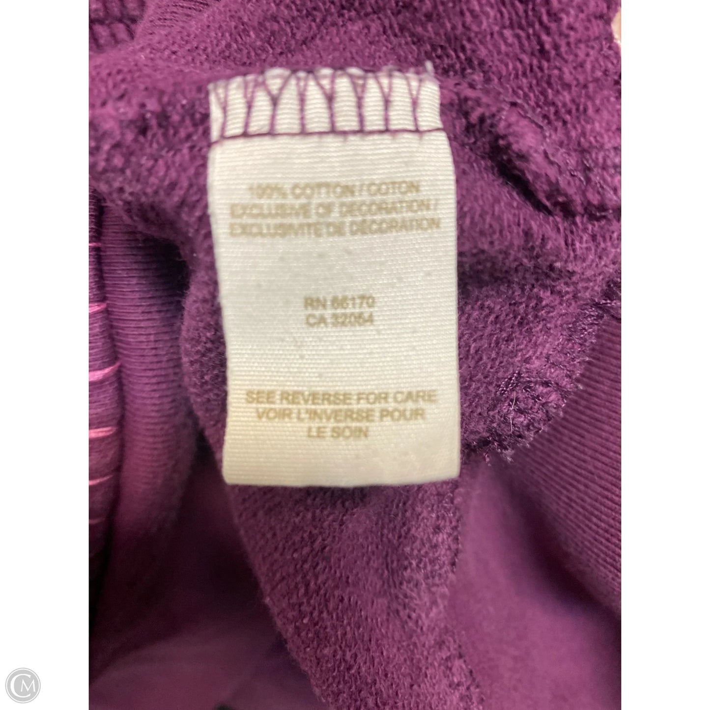 Sweatshirt Hoodie By Free People In Purple, Size: L