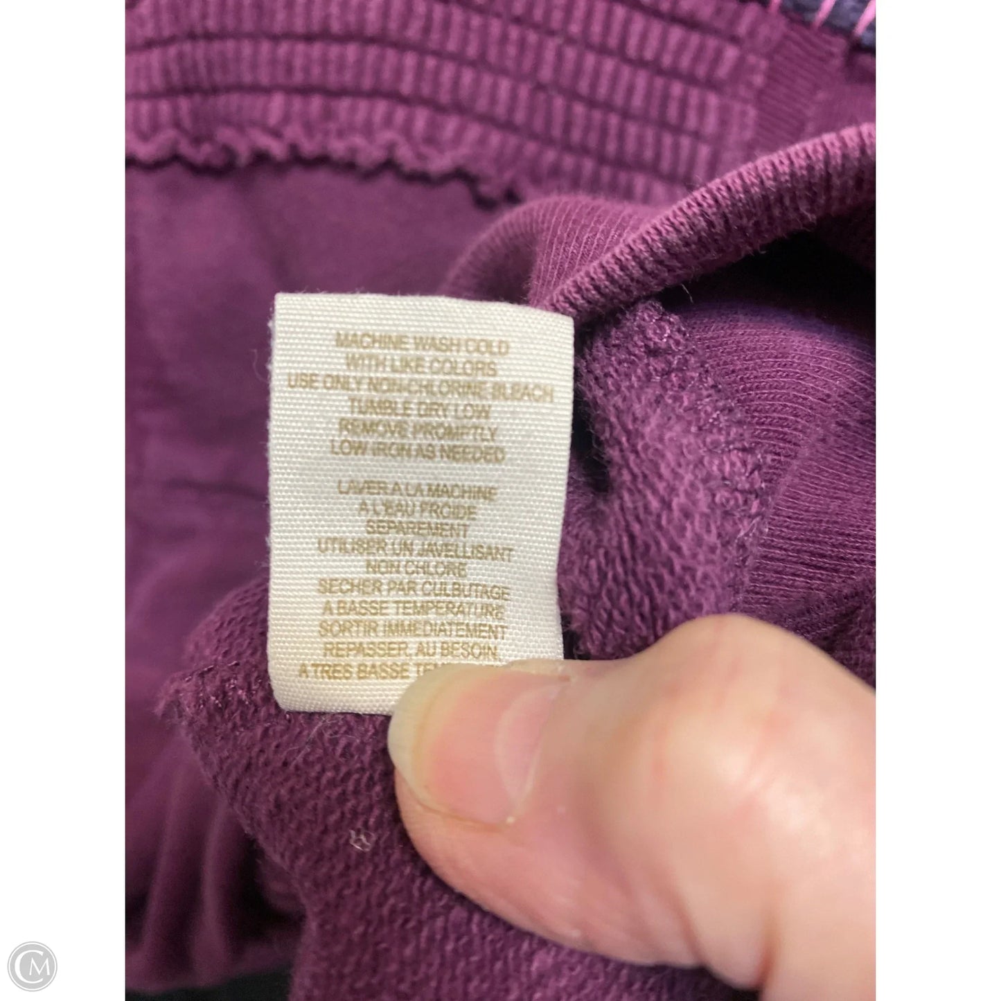 Sweatshirt Hoodie By Free People In Purple, Size: L