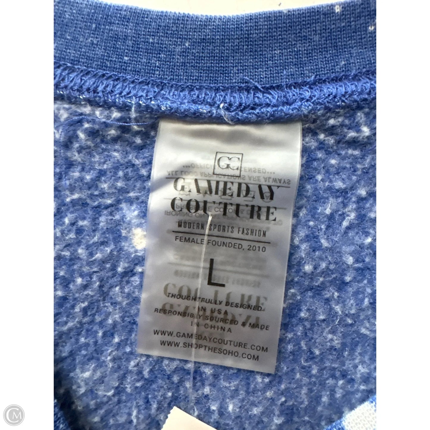 Sweatshirt Crewneck By Clothes Mentor In Blue, Size: L