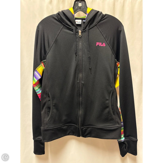 Athletic Jacket By Fila In Black, Size: L