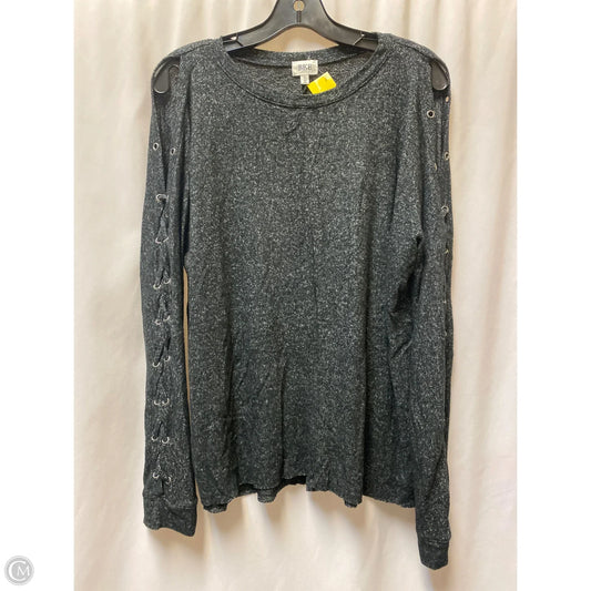 Top Long Sleeve By Bke In Black, Size: L